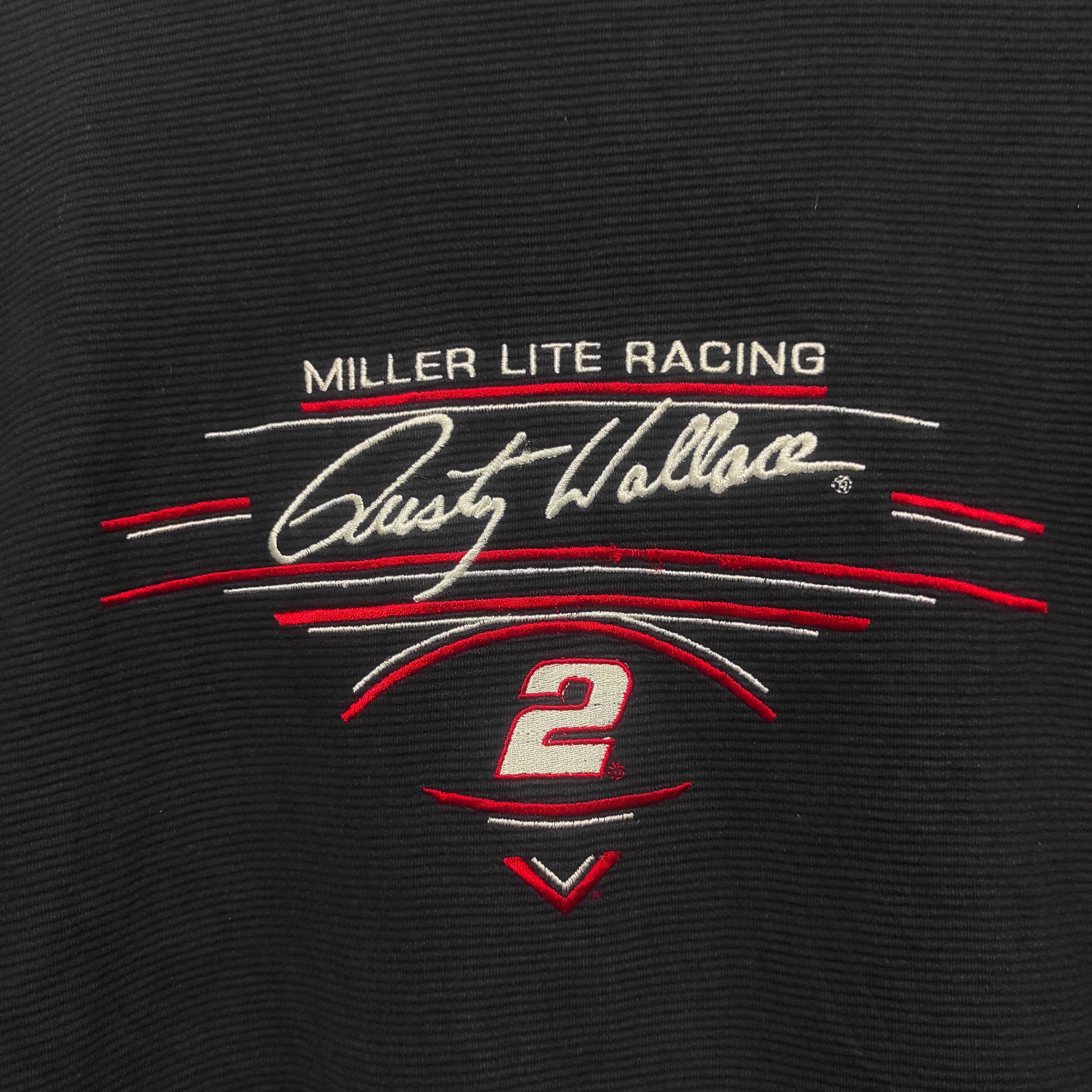 NASCAR Vtg MILLER LITE Nascar Racing RUSTY WALLACE #2 Sweatshirt Size US M / EU 48-50 / 2 - 4 Thumbnail