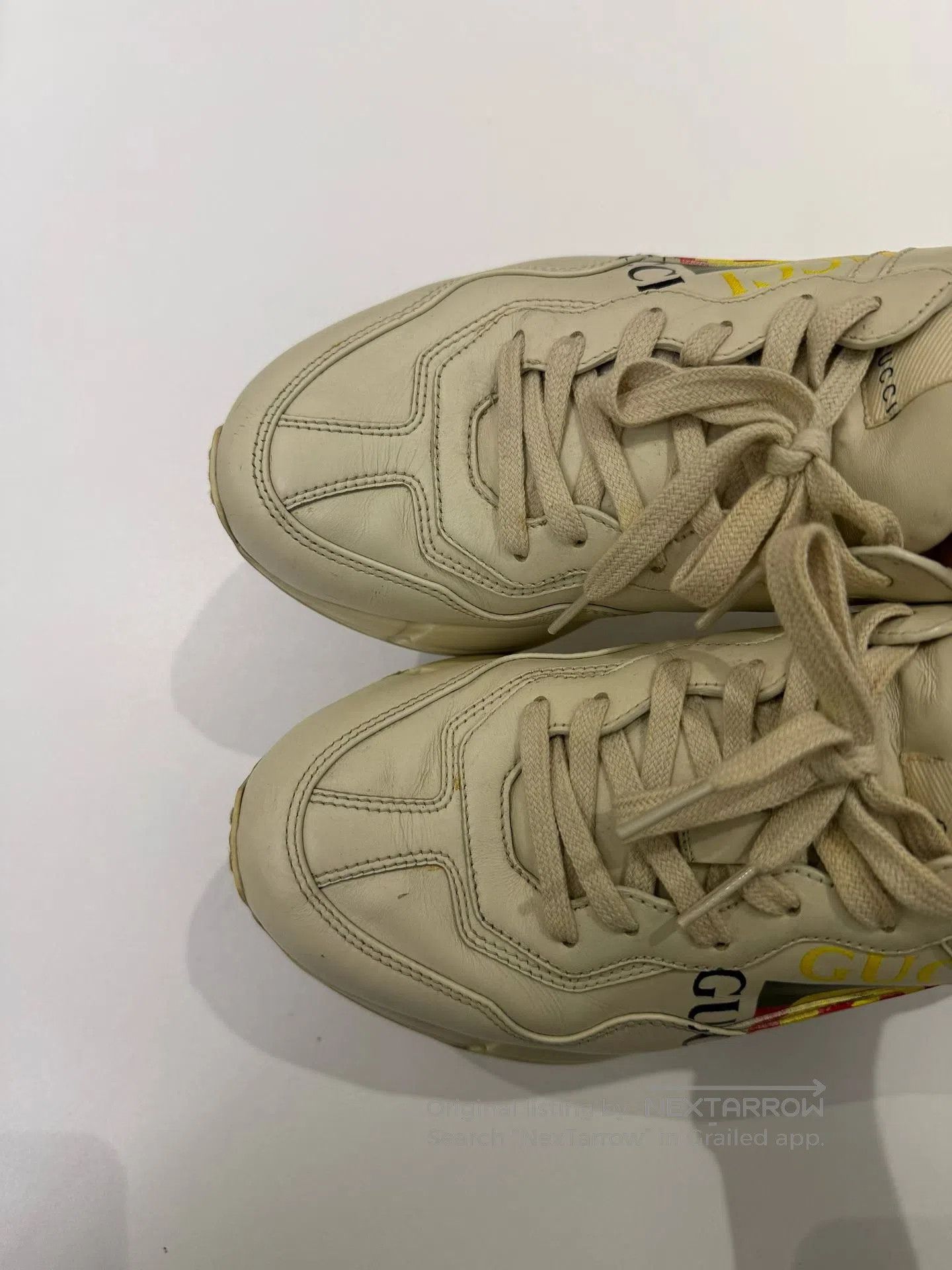 Gucci Guicci White Vintage Square Logo Dad Shoes| Size US 6 / EU 39 - 2 Thumbnail
