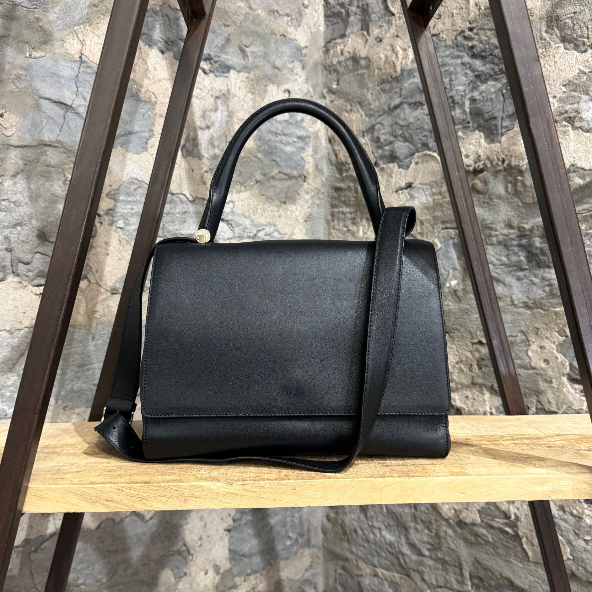 Max Mara Max Mara Black Leather Ottelia J Bag Size ONE SIZE - 1 Thumbnail