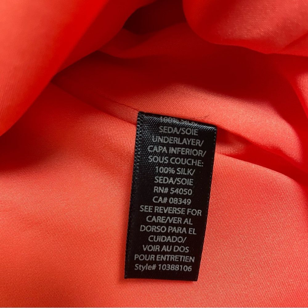 Other Rachel Roy Layered Silk Shift Blue Orange Dress Size L Size L / US 10 / IT 46 - 8 Thumbnail