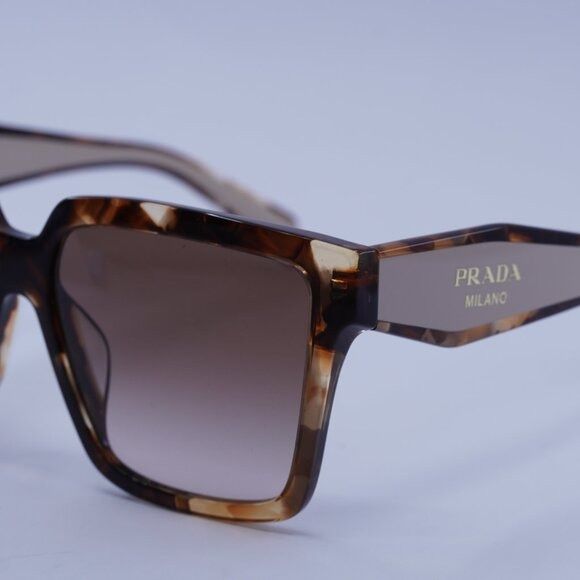 Prada Prada PR24ZSF 07R0A6 Sunglasses Caramel Havana Square Frame Size ONE SIZE - 4 Thumbnail