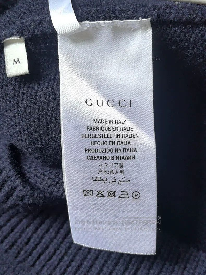 Gucci Gucci Embroidered little bee V-neck knitted sweater Size US M / EU 48-50 / 2 - 4 Thumbnail