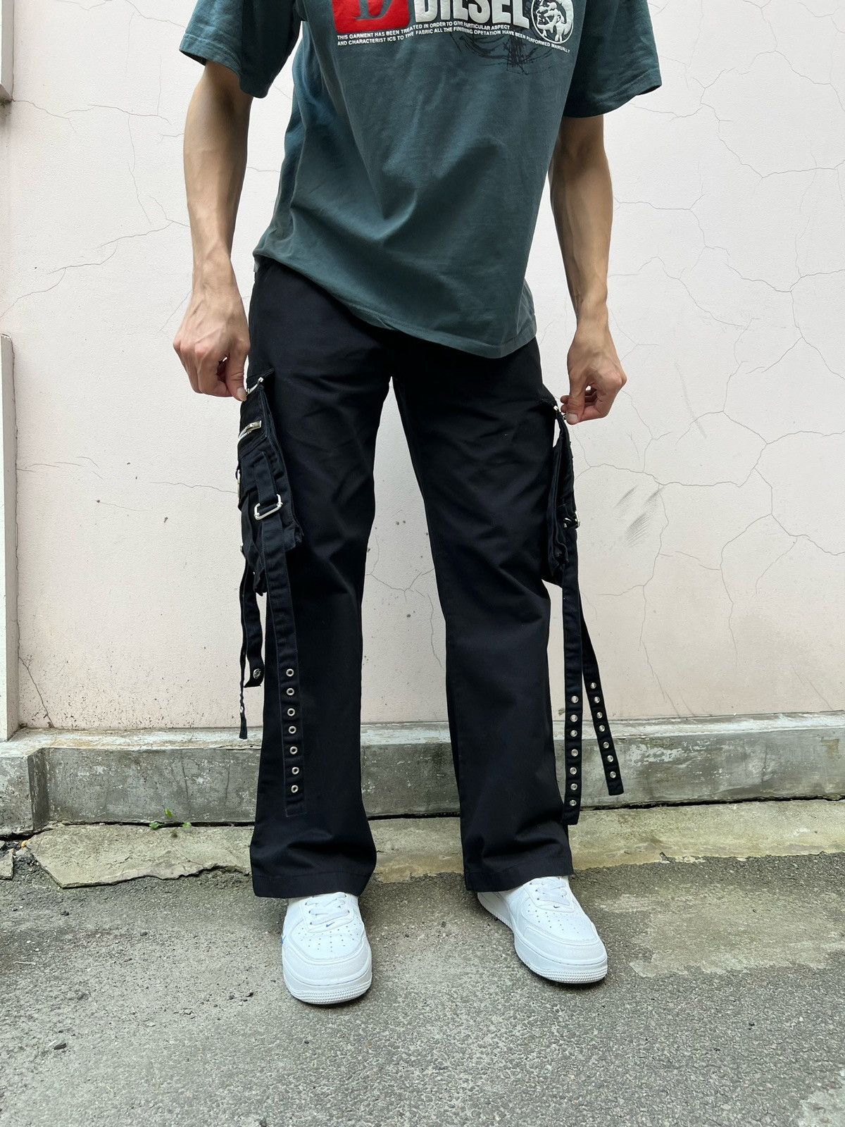 Japanese Brand Vintage Bondage Cargo Pant queen of darkness rock Size US 36 / EU 52 - 6 Thumbnail