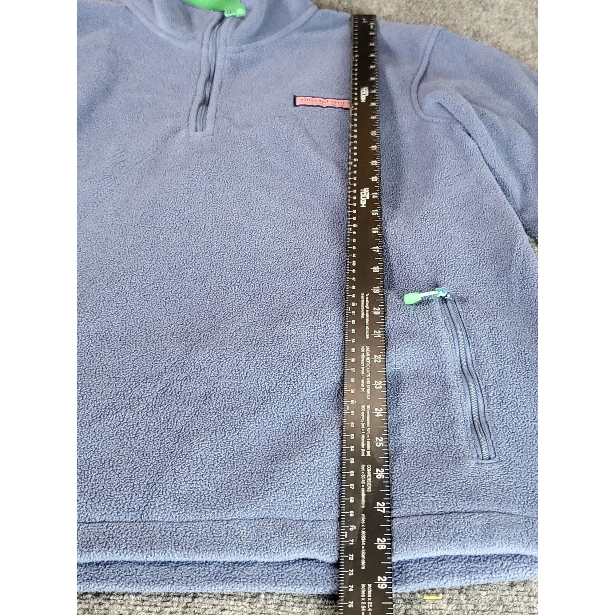 Vineyard Vines VINEYARD VINES Harbor Fleece 1/4 Zip Sz Large 14 Blue Glow I Size L / US 10 / IT 46 - 3 Thumbnail
