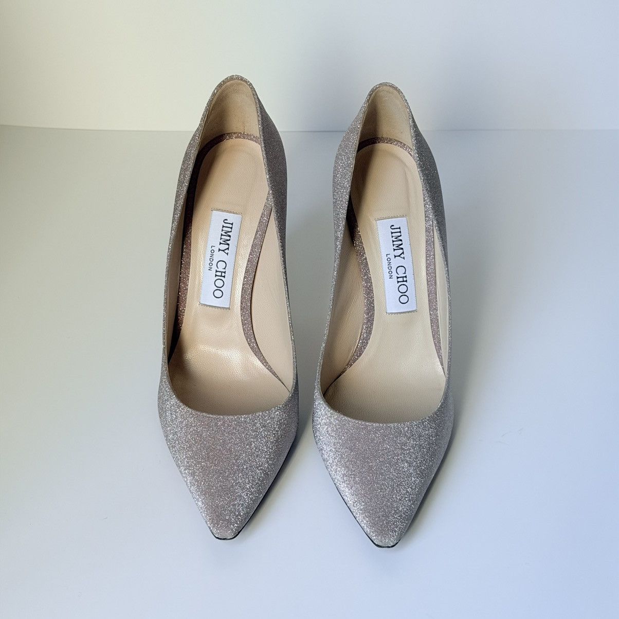 Jimmy Choo Jimmy Choo Romy Glitter Pumps Ballet Pink Size US 8 / IT 38 - 2 Thumbnail