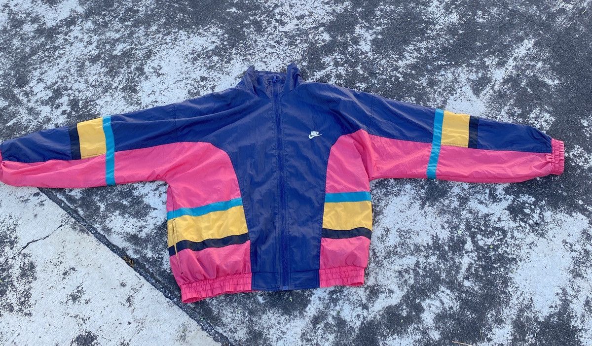 Nike Nike Colour Block Vintage Jacket Size US L / EU 52-54 / 3 - 2 Thumbnail