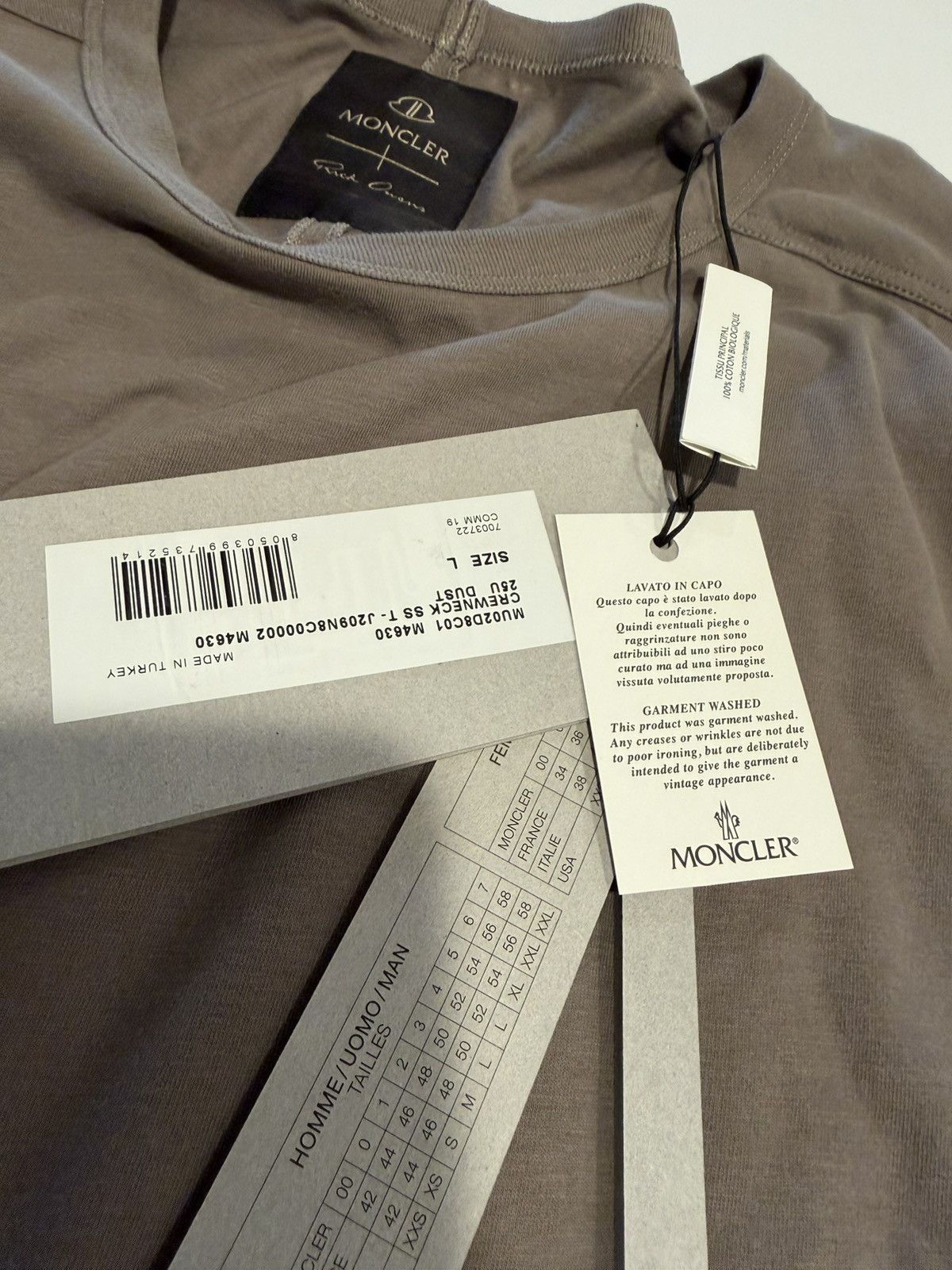 Moncler × Rick Owens Rick owens moncler t shirt. L Size US L / EU 52-54 / 3 - 9 Thumbnail