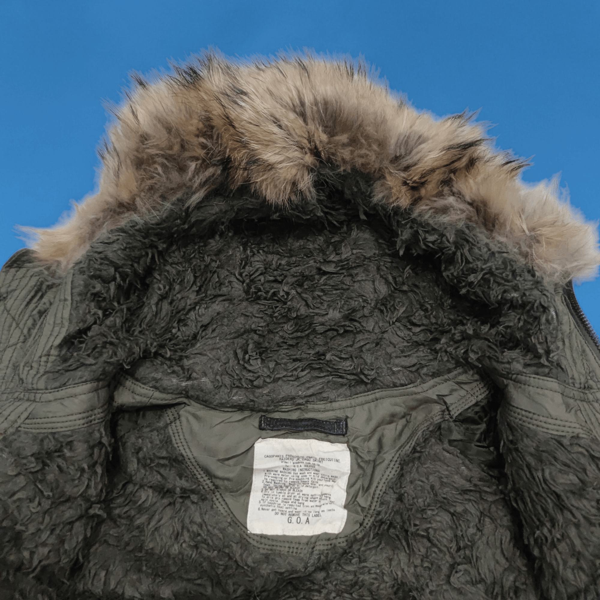 If Six Was Nine 2000s Japanese Brand G.O.A Racoon Fur Hoodie Military Jacket Size US M / EU 48-50 / 2 - 11 Thumbnail