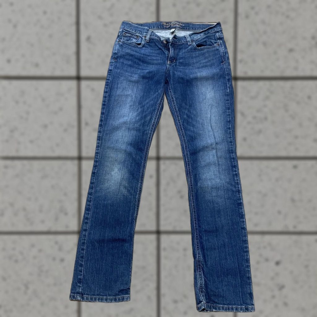 Abercrombie & Fitch VINTAGE Abercrombie & Fitch Erin Low Rise Jeans Women 8 R Vintage Y2K Rare Blue Straight Leg Jeans Size 30" / US 8 / IT 44 - 1 Thumbnail