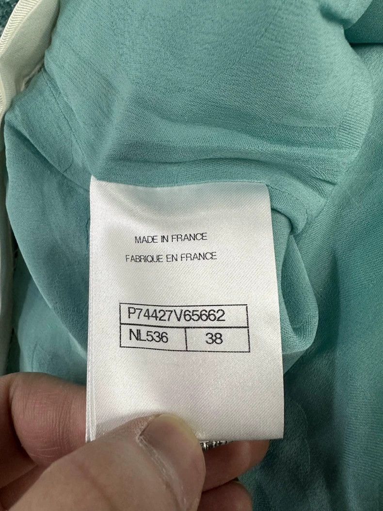Chanel Chanel 23P Lake Blue Tweed Glazed Buckle Wide-leg Pants Size 25" / US 0 / IT 36 - 5 Thumbnail