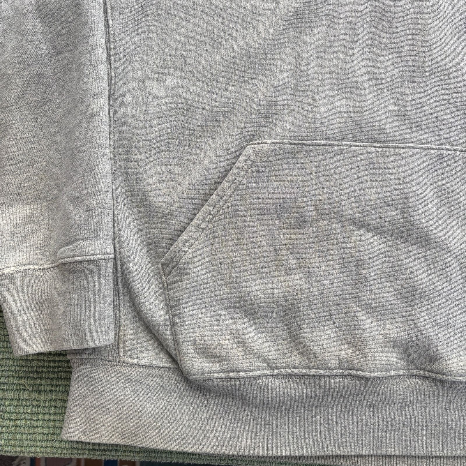 J.Crew × Vintage Gray J Crew Reverse Weave Sweatshirt Hoodie XL Distressed Size US XL / EU 56 / 4 - 2 Thumbnail