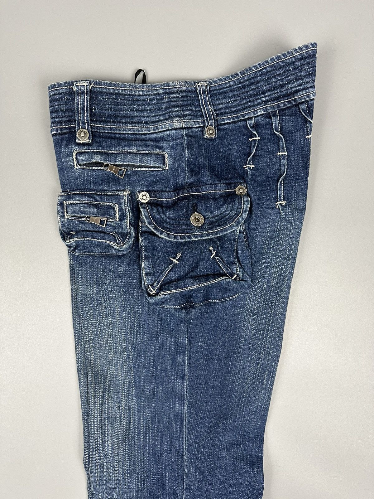 If Six Was Nine × Le Grande Bleu (L.G.B.) 🔥Flared🔥Viva Presto Multi Pocket Denim Size US 32 / EU 48 - 8 Thumbnail