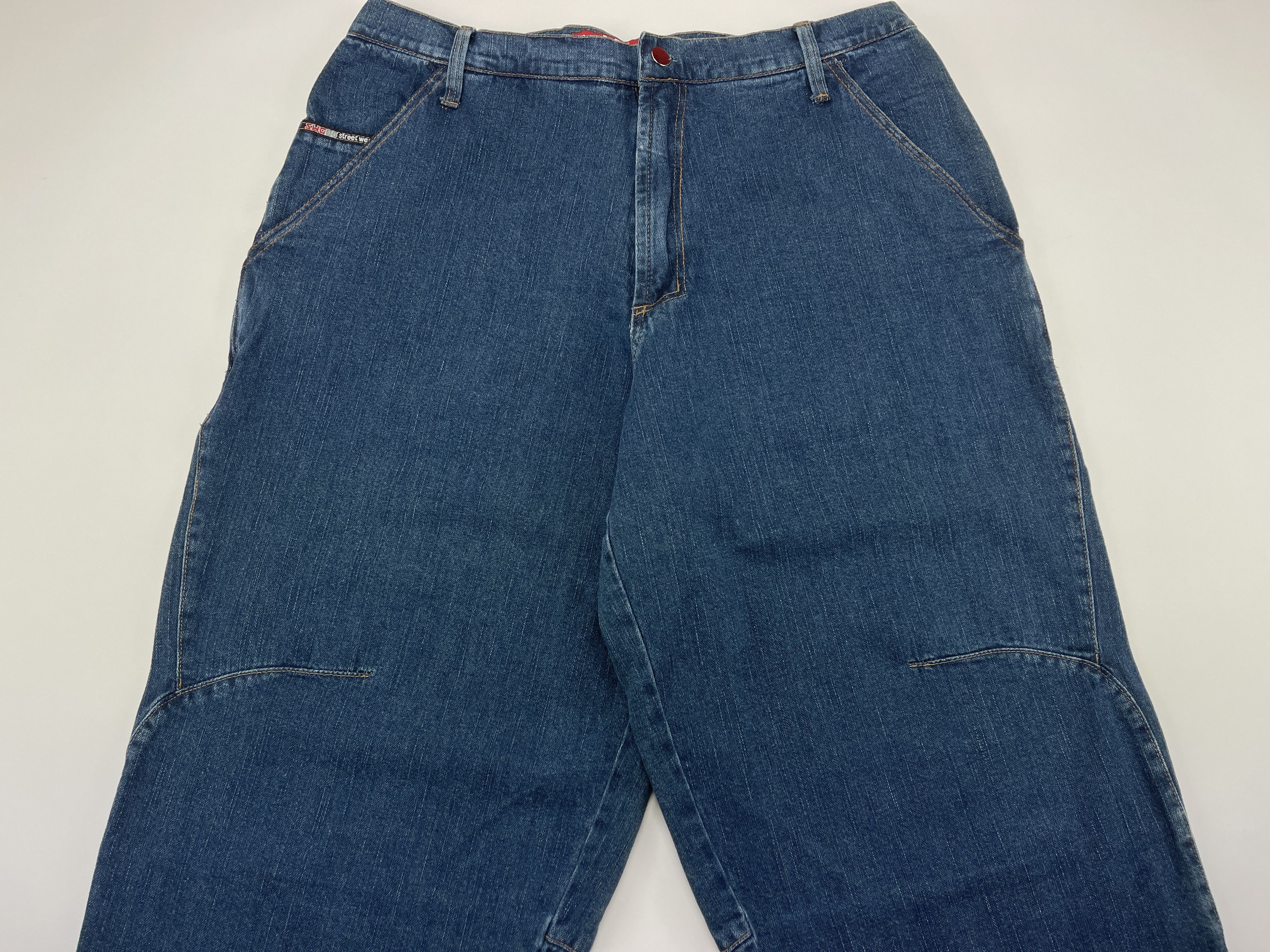 Vintage SWG jeans, blue Street War Gear vintage baggy hip hop 90s 34 Size US 34 / EU 50 - 8 Thumbnail