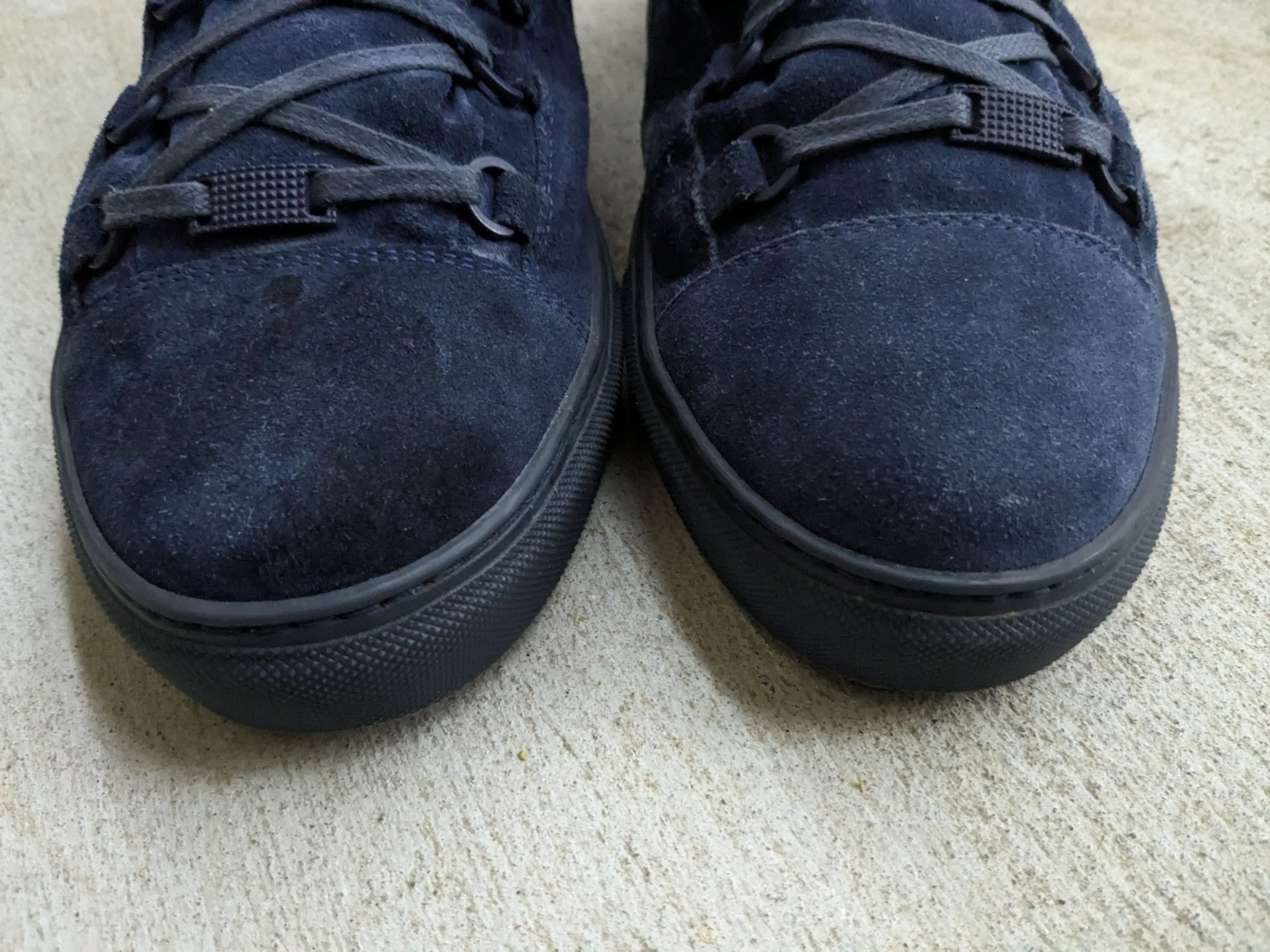 Balenciaga Balenciaga Arena Navy Blue 14 Suede Leather High Tops Size US 14 / EU 47 - 4 Thumbnail