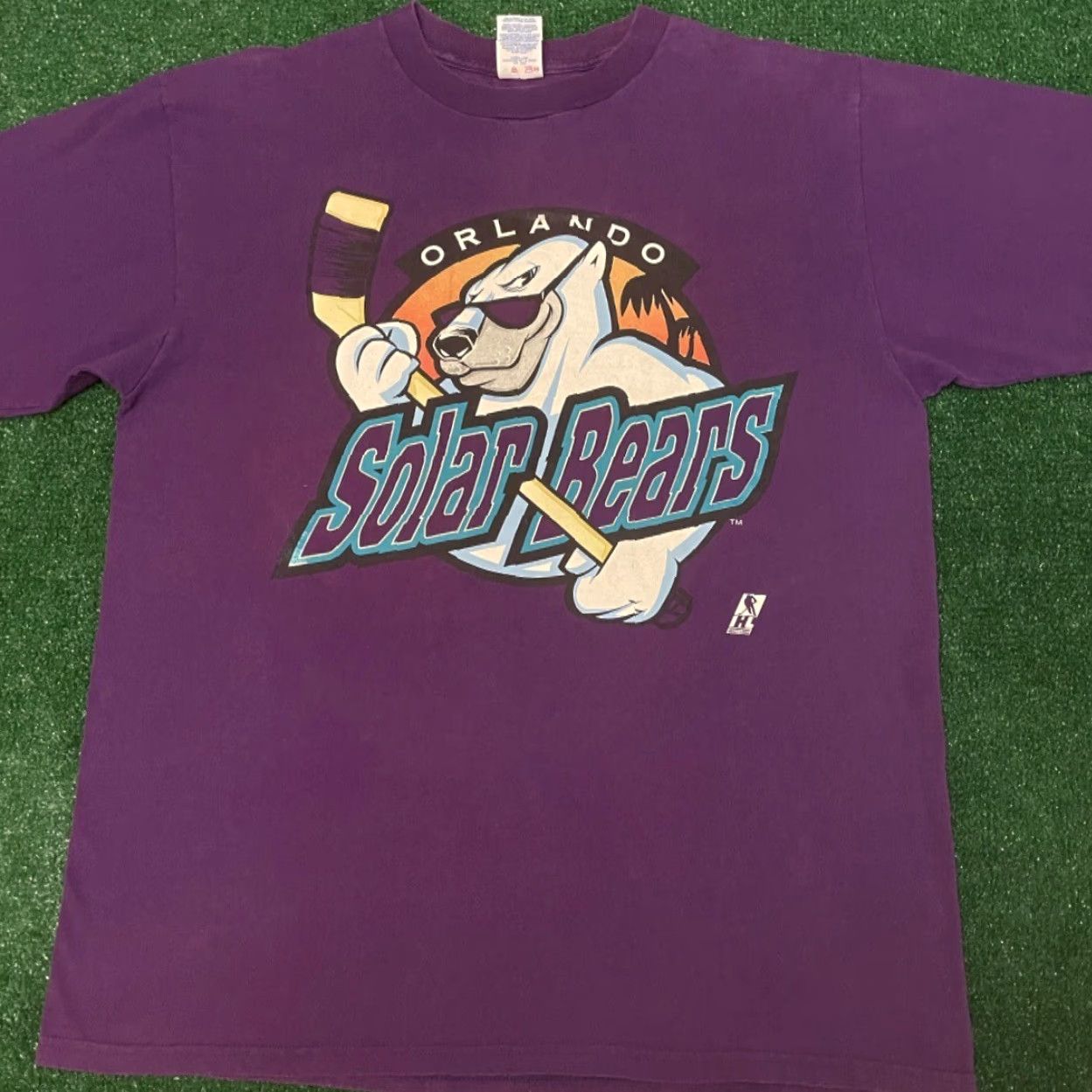 Vintage VINTAGE Orlando Solar Bears T-Shirt Logo 90s Purple XL Mens Size US XL / EU 56 / 4 - 3 Thumbnail