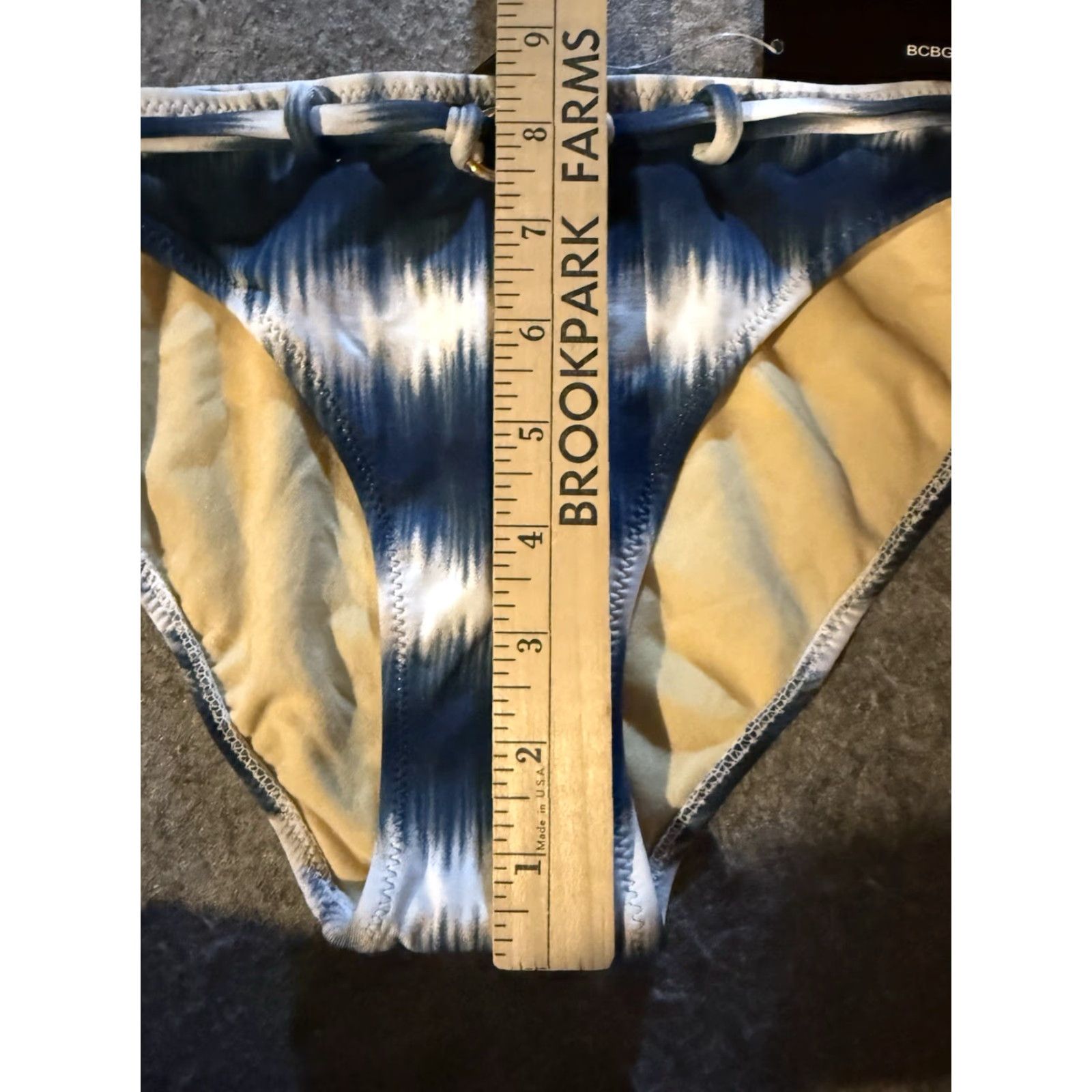 Bcbgmaxazria BCBG Bikini Bottom Cheeky Tie Dye Ombre Festival Boho Surfer Chic Coquette Swim M Women Blue Nylon Spandex Size 32" / US 10 / IT 46 - 3 Thumbnail