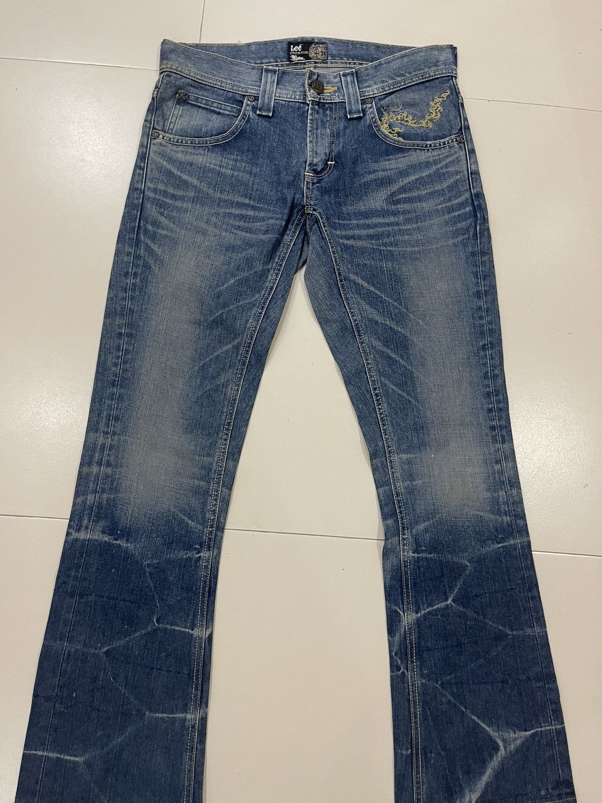 Vintage FLARE JEANS MIDAS x LEE Union Made Bootcut Distressed Size US 31 - 2 Thumbnail