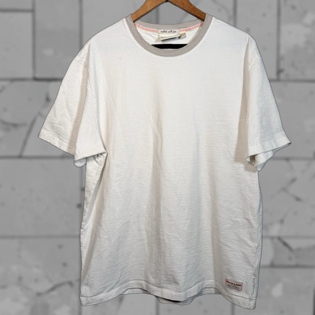 Scotch & Soda Scotch&Soda White Casual Tee Mens XL T-Shirt Regular Fit White Men XL Size US XL / EU 56 / 4 - 1 Thumbnail