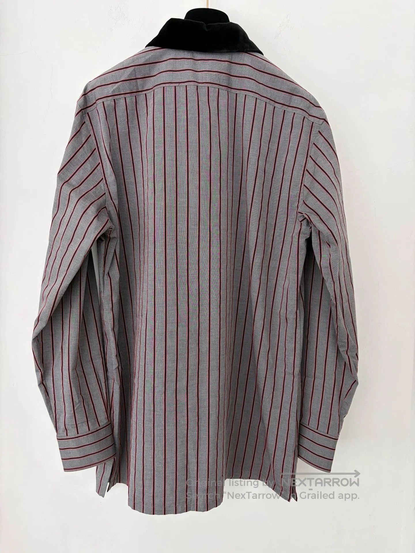 Chanel Chanel Striped Shirt with Velvet Collar. Size US XL / EU 56 / 4 - 2 Thumbnail