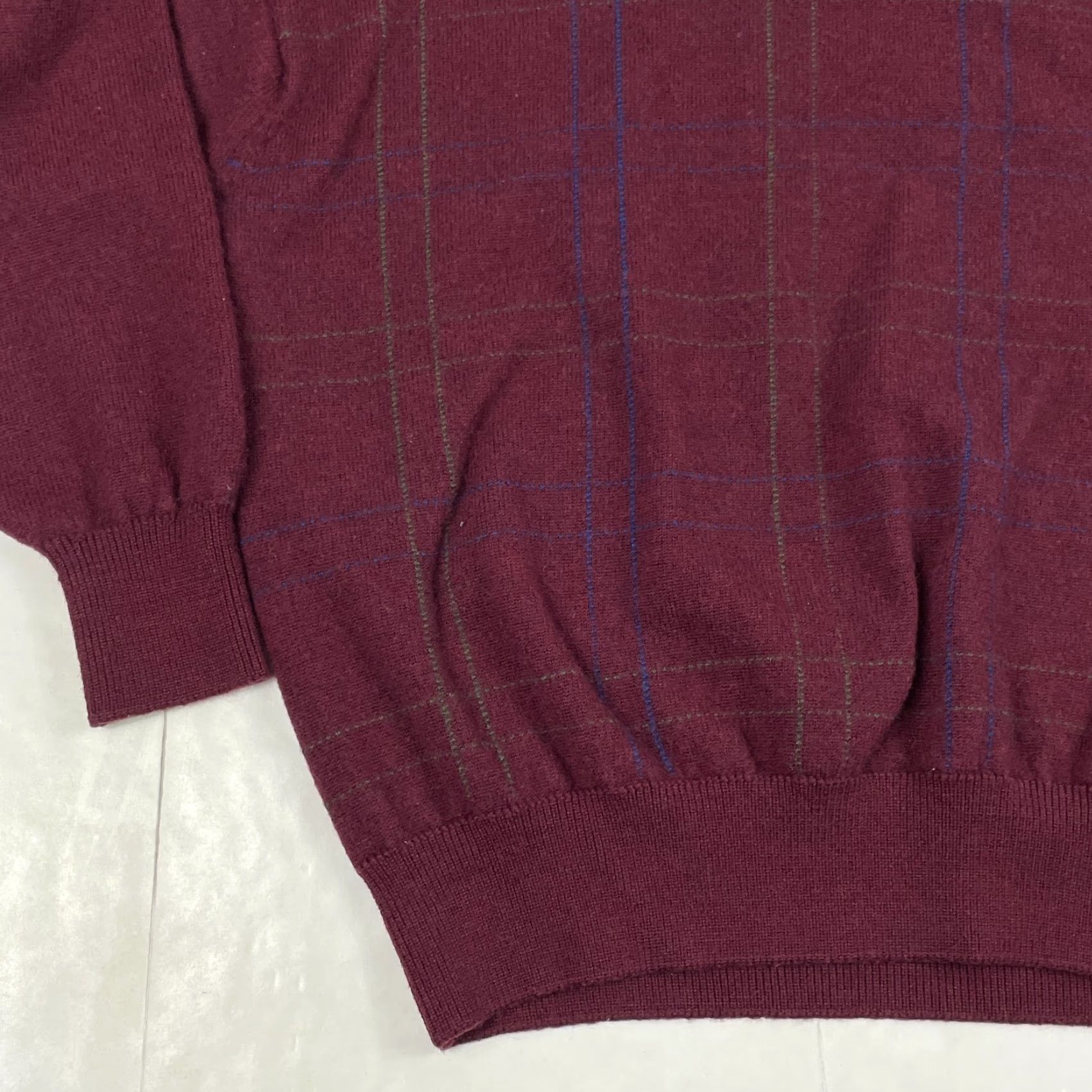 Vintage VINTAGE Bobby Jones Sweater Mens Large Red Wool Long Sleeve Pullover Golf Check Size US L / EU 52-54 / 3 - 5 Thumbnail