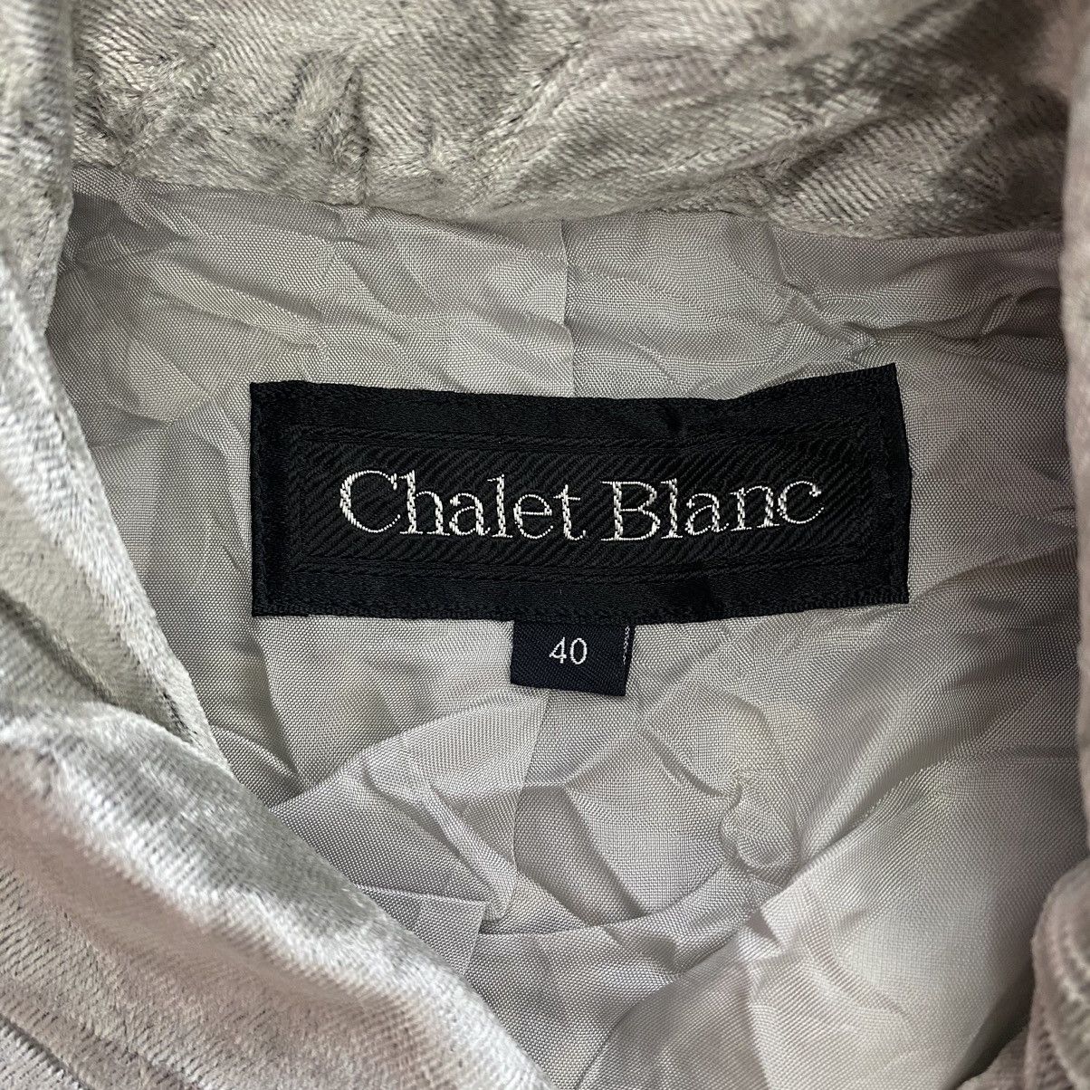 Other CHALET BLANC Check Design Overprint Tweed Grey Blazer Coat Size M / US 6-8 / IT 42-44 - 5 Thumbnail