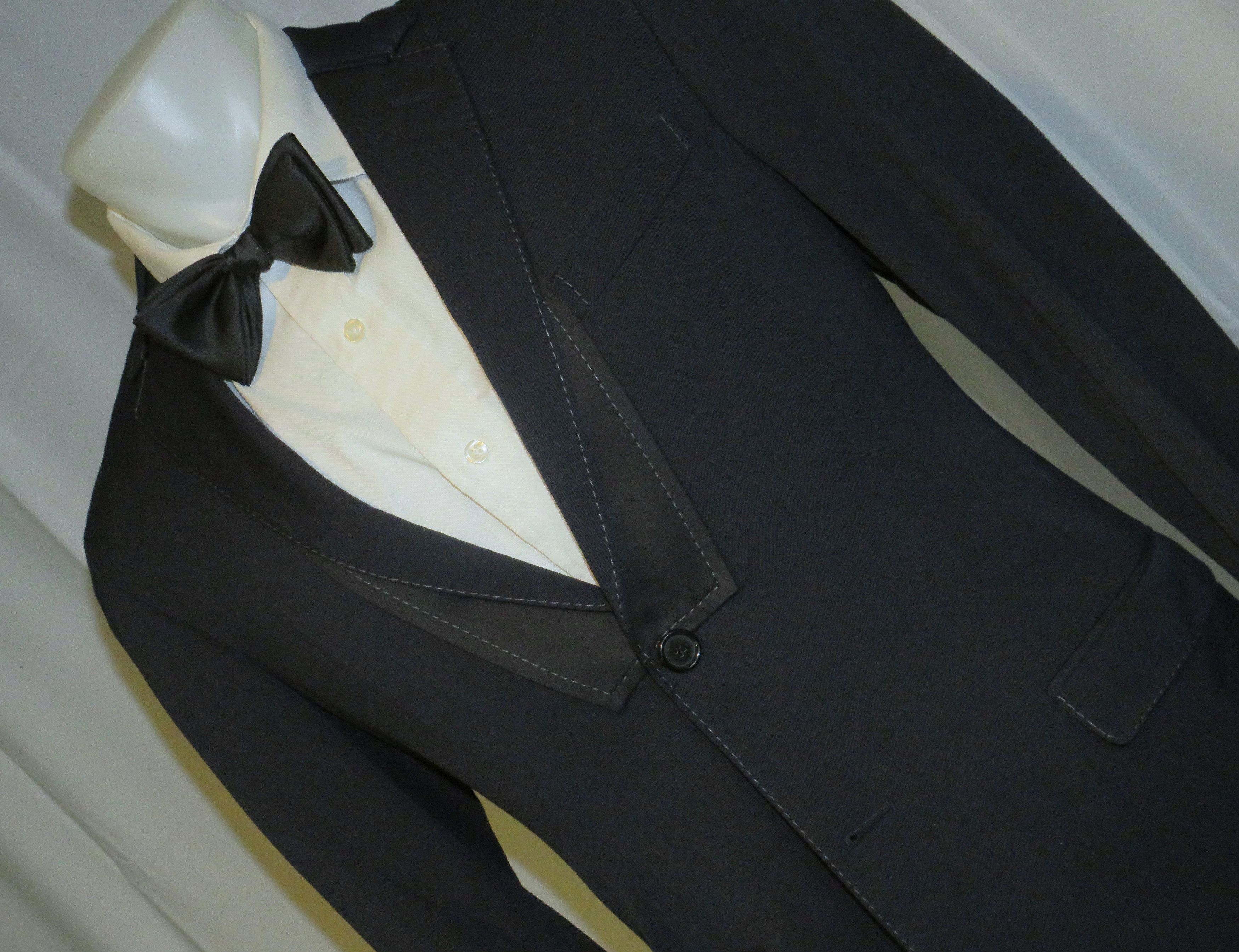 Lanvin Current Navy Blue Barathea Two Button Formal Suit 40R Size 40R - 7 Thumbnail