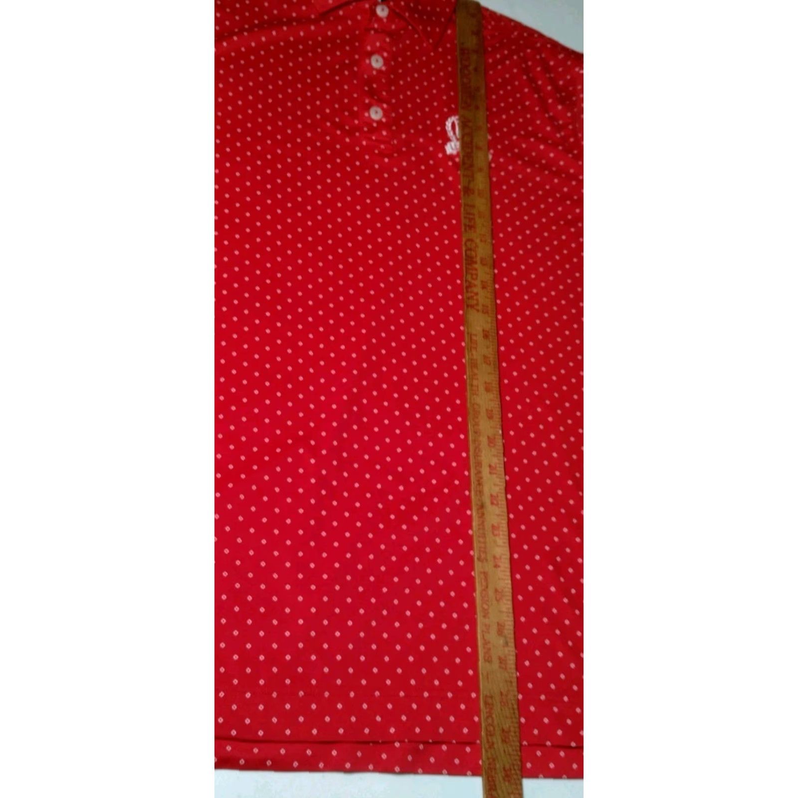 Footjoy FootJoy Polo Shirt Men M Red Golf Club Logo Geometric Short Sleeve Button Collar Regular Fit Size US M / EU 48-50 / 2 - 6 Thumbnail