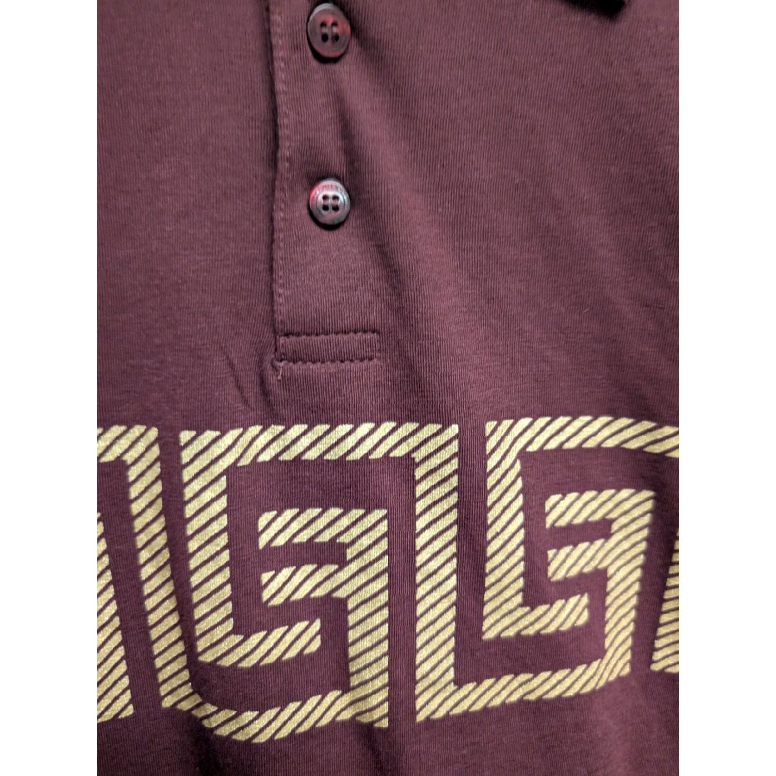 Vintage Casa Moda Couture Polo Shirt Men XL Maroon Greek Key Versace Pattern Short Sleeve Collared Zip Polo Shirt Couture Mens Size US XL / EU 56 / 4 - 3 Thumbnail