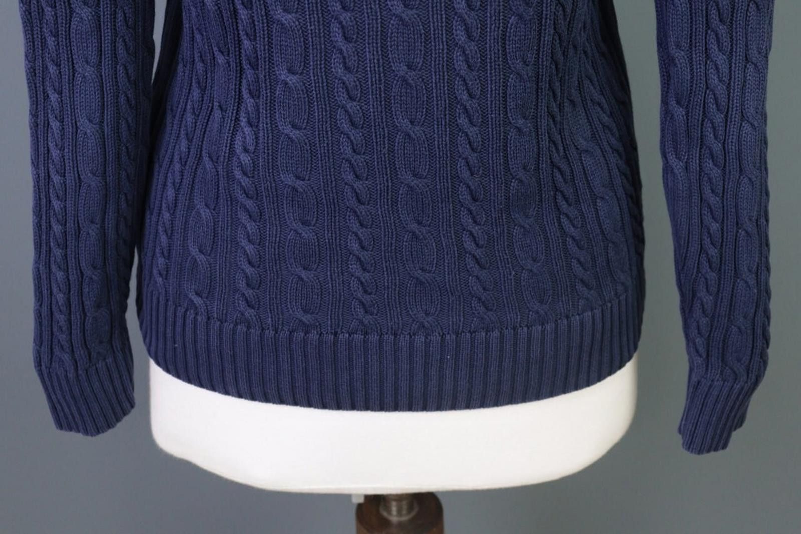 Polo Ralph Lauren Ralph Lauren Blue Cable Knit Crew Neck Sweater Size S Size S / US 4 / IT 40 - 10 Thumbnail