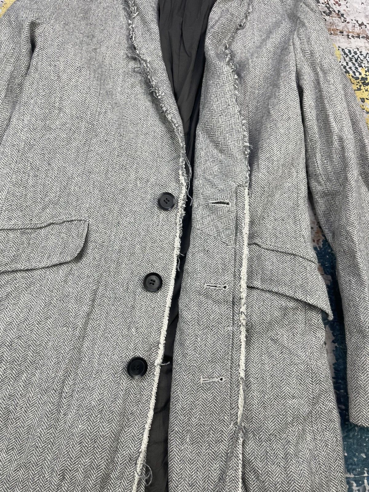 Tornado Mart Tornado Mart Frayed Edge Herringbone Coat Size US S / EU 44-46 / 1 - 9 Thumbnail