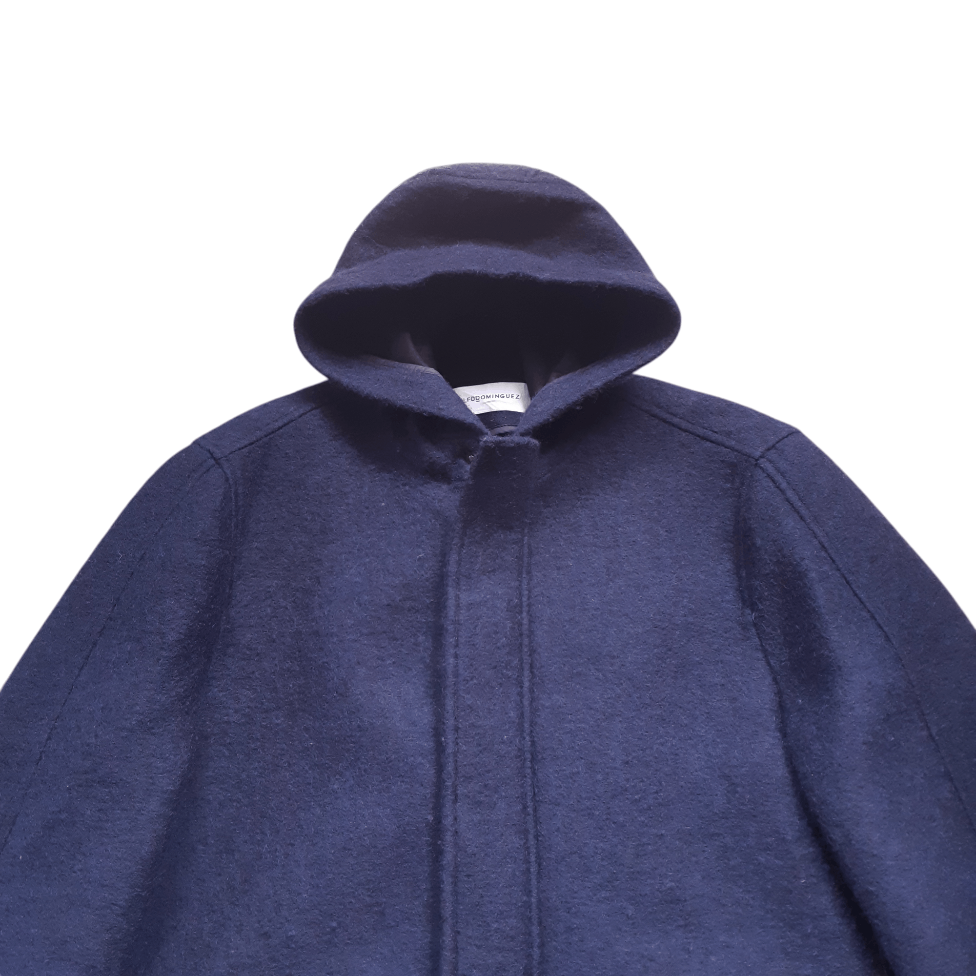 Adolfo Dominguez ADOLFO DOMINGUEZ Hooded Wool Coat Women size Small Navy Size S / US 4 / IT 40 - 2 Thumbnail