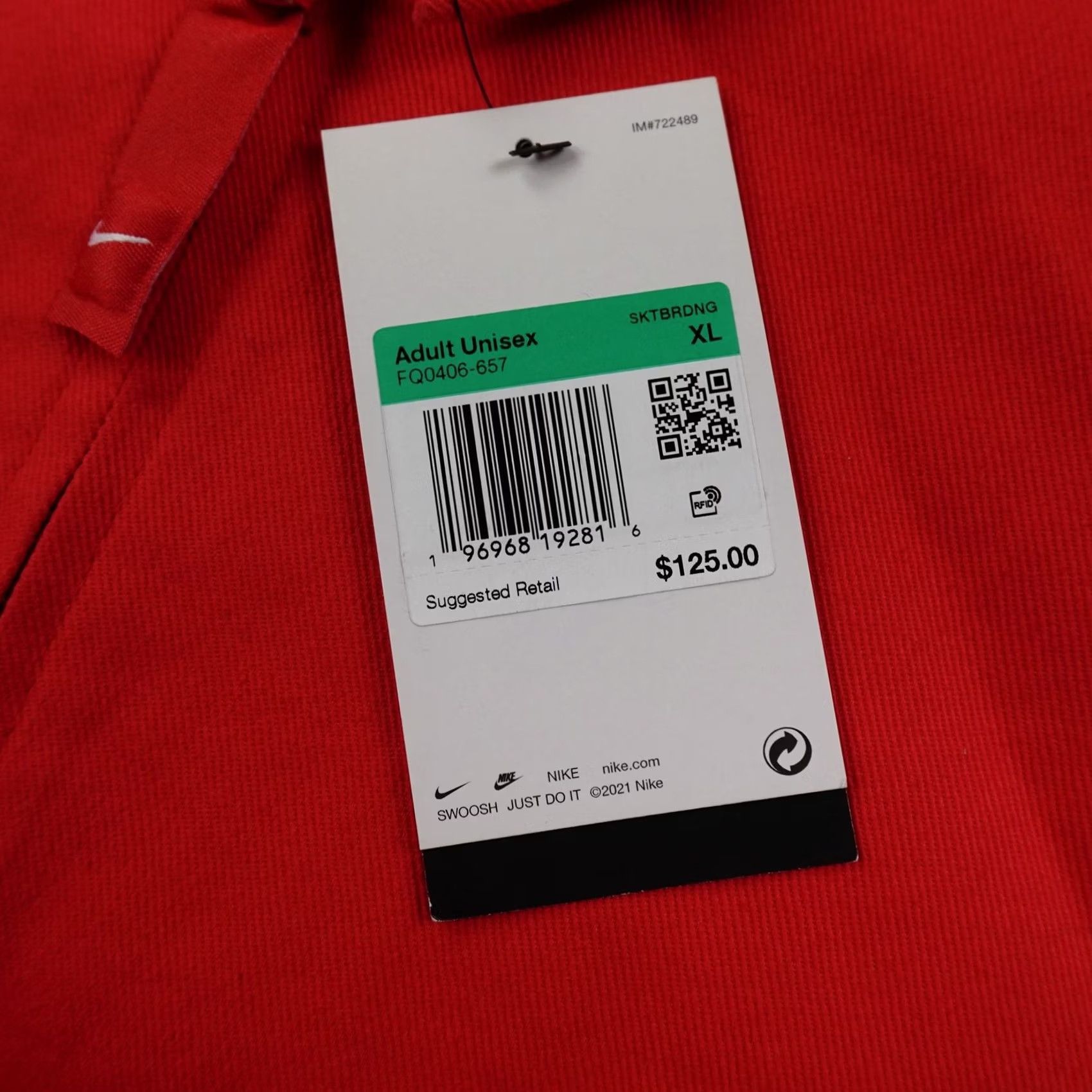 Nike Nike Jacket Mens XL Red Loose Twill Full Zip SB Skateboarding Coat Size US XL / EU 56 / 4 - 5 Thumbnail