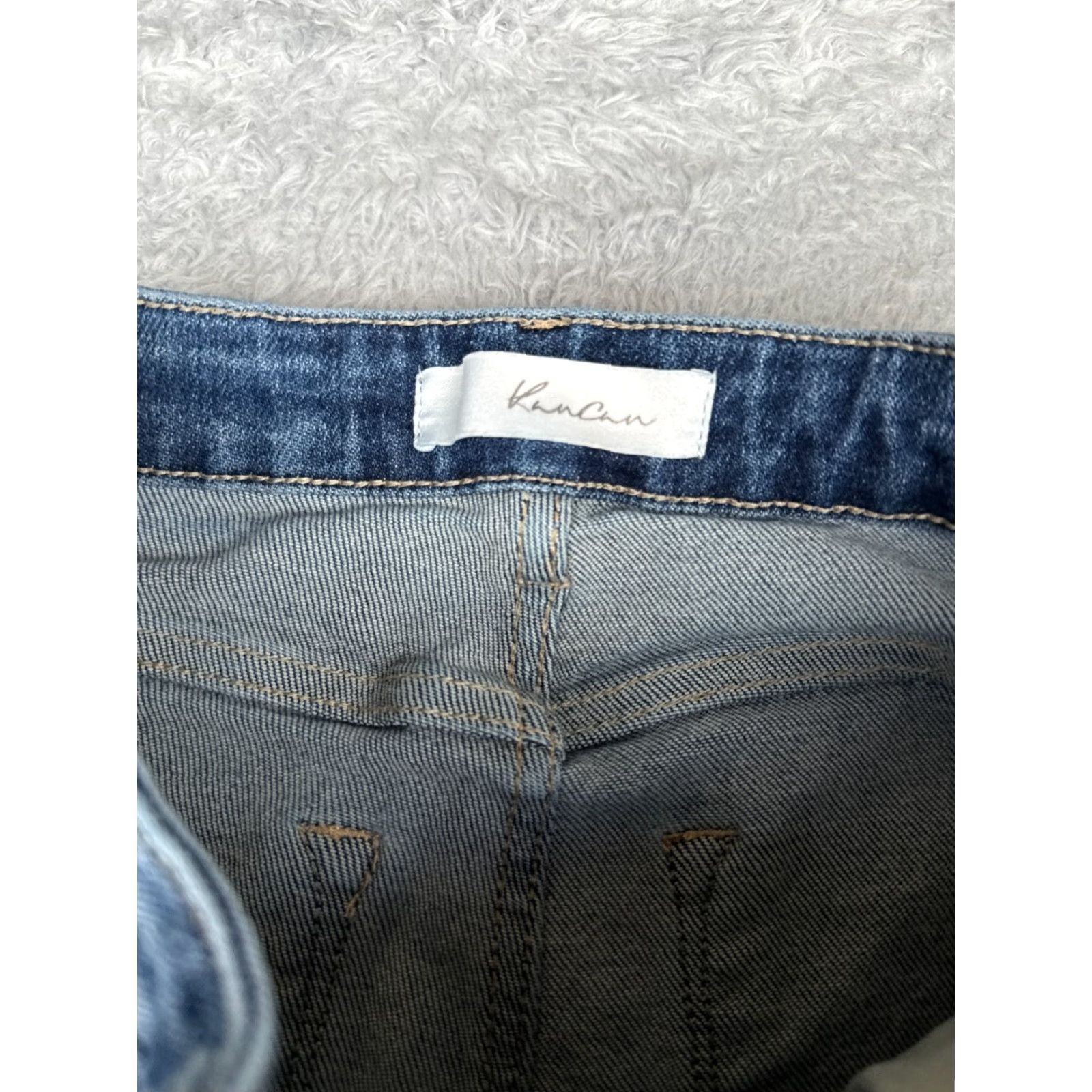 Vintage Kancan Jeans Jeans KanCan Blue Denim Bootcut Mid Rise 26x30 Distressed Stretch Women Regular 7 Pants Size 28" / US 6 / IT 42 - 6 Thumbnail