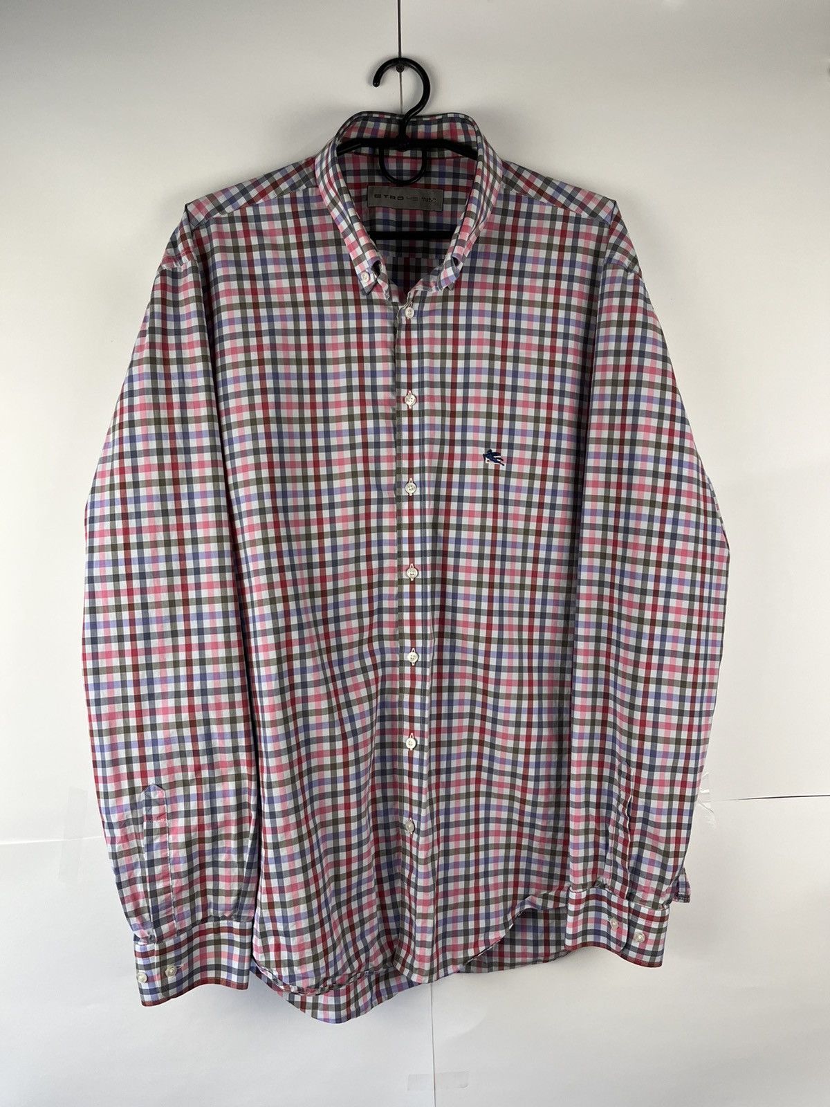 Etro Etro Luxury Plaid Cotton Long Sleeve Shirt Made in Italy Size US XL / EU 56 / 4 - 1 Thumbnail