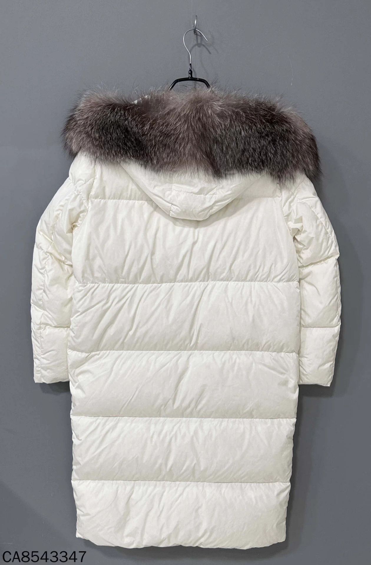 Moncler Moncler Blue Fox Fur Collar White Down Coat New Size S / US 4 / IT 40 - 3 Thumbnail