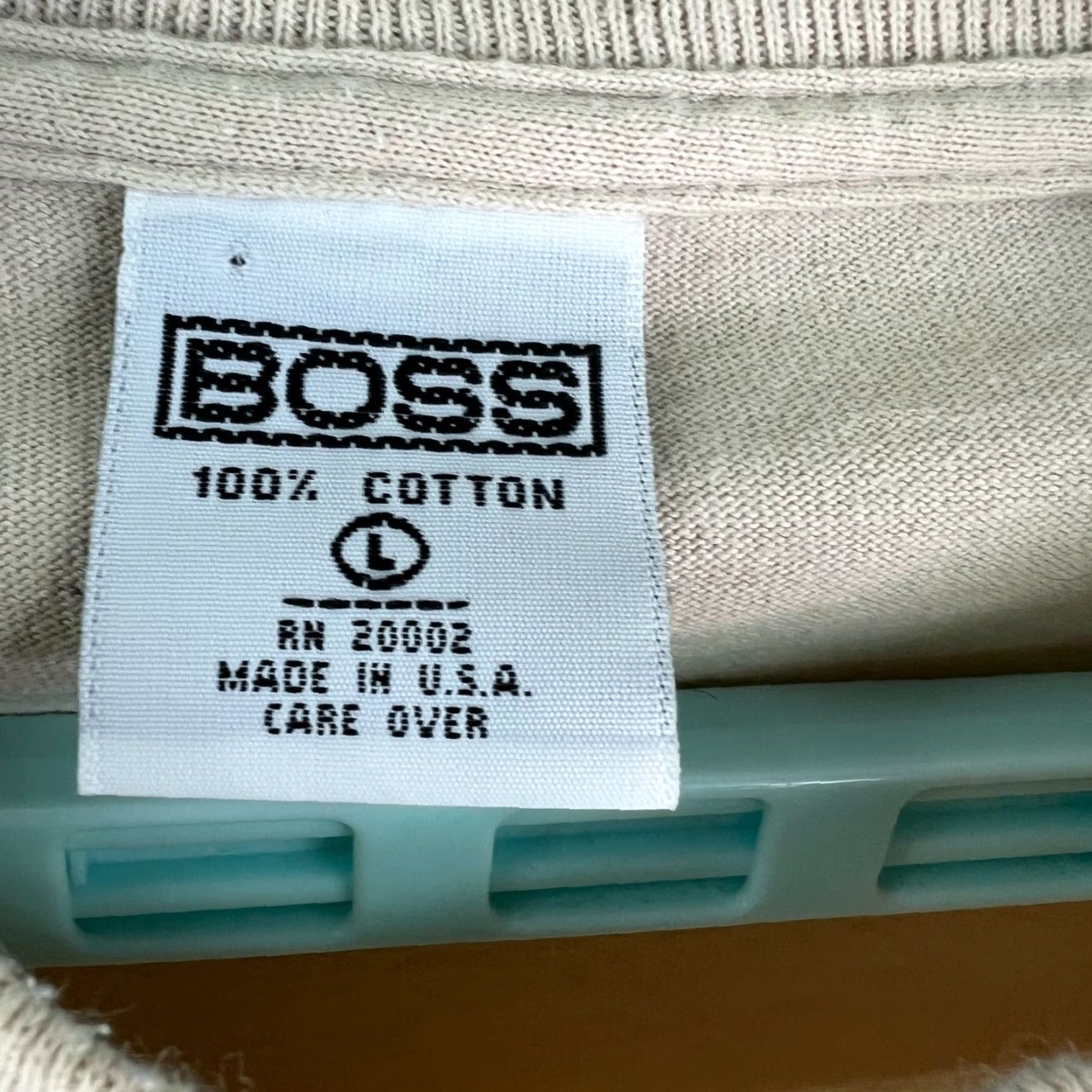 Vintage BOSS Shirt Mens Size L Short Sleeve Cotton Embroidered Logo Tan Brown Size US L / EU 52-54 / 3 - 3 Thumbnail
