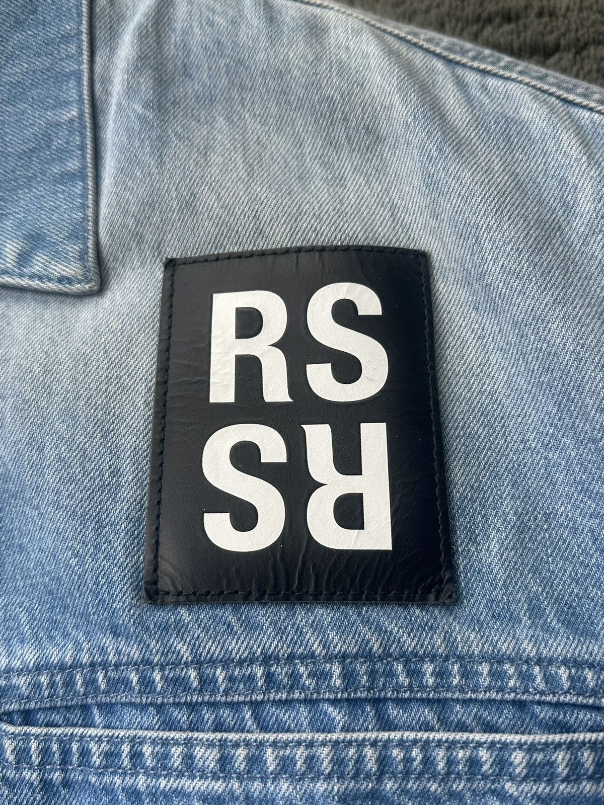 Raf Simons Raf Simons Big Fit Denim Green Faux Fur Lined Jacket Sunfade Size US S / EU 44-46 / 1 - 5 Thumbnail