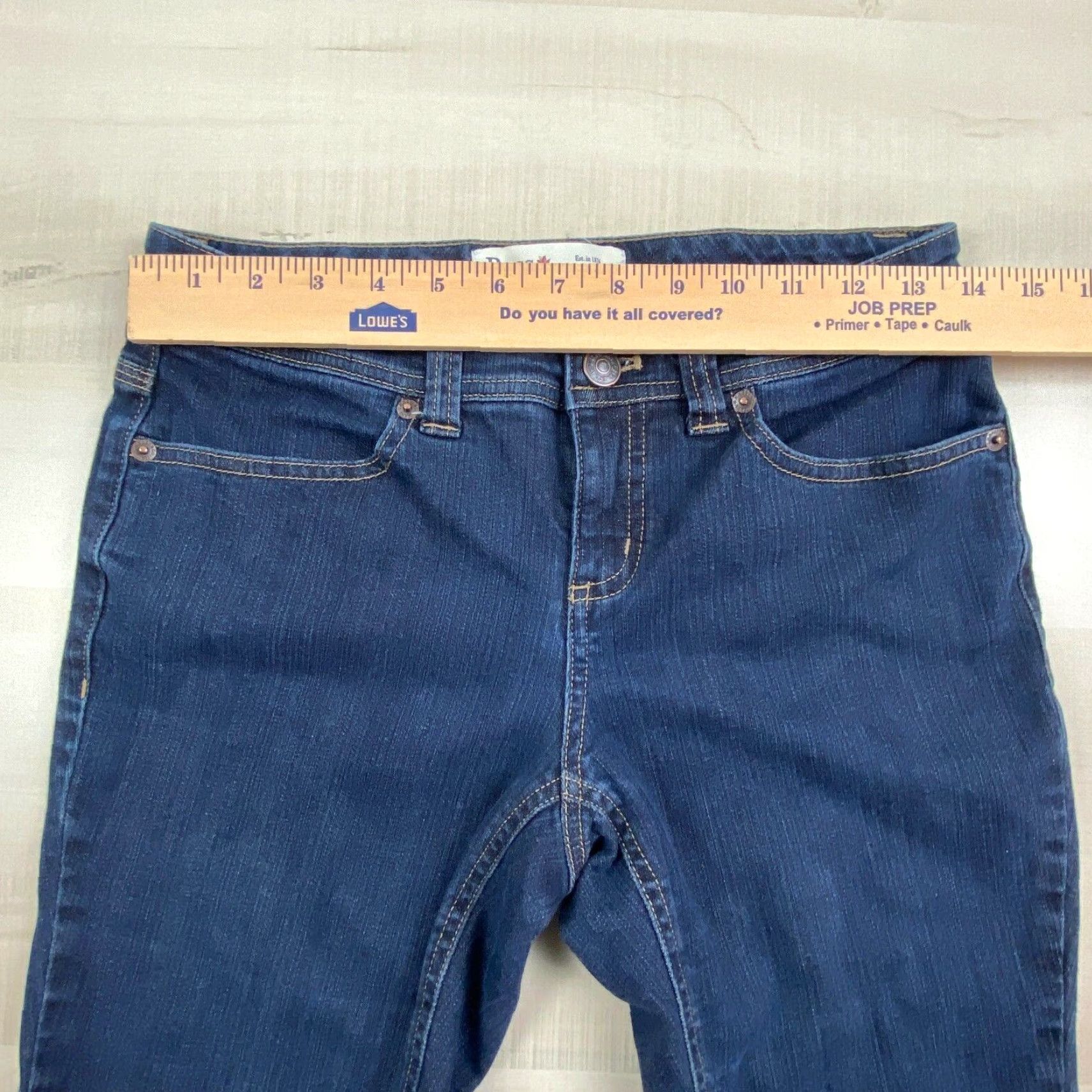 Vintage GH Bass Womens Straight Jeans Low Rise Medium Wash Blue Stretch Size 4 Size 27" / US 4 / IT 40 - 6 Thumbnail