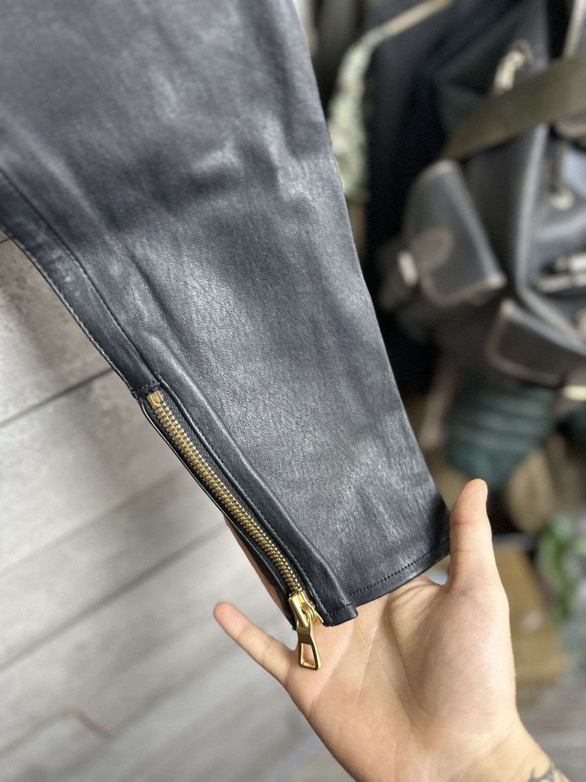 Balmain Balmain x H&M Leather biker Pants Size 25" / US 0 / IT 36 - 6 Thumbnail