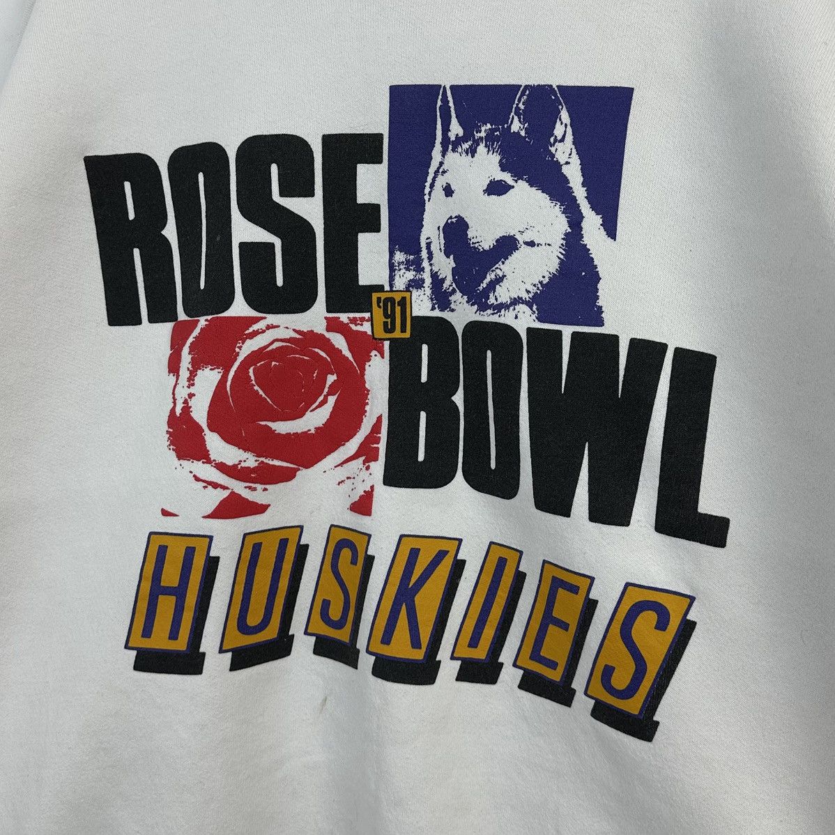 NCAA × Vintage Vintage Washington Huskies Sweatshirt Crewneck 91 Rose Bowl Size US L / EU 52-54 / 3 - 1 Thumbnail
