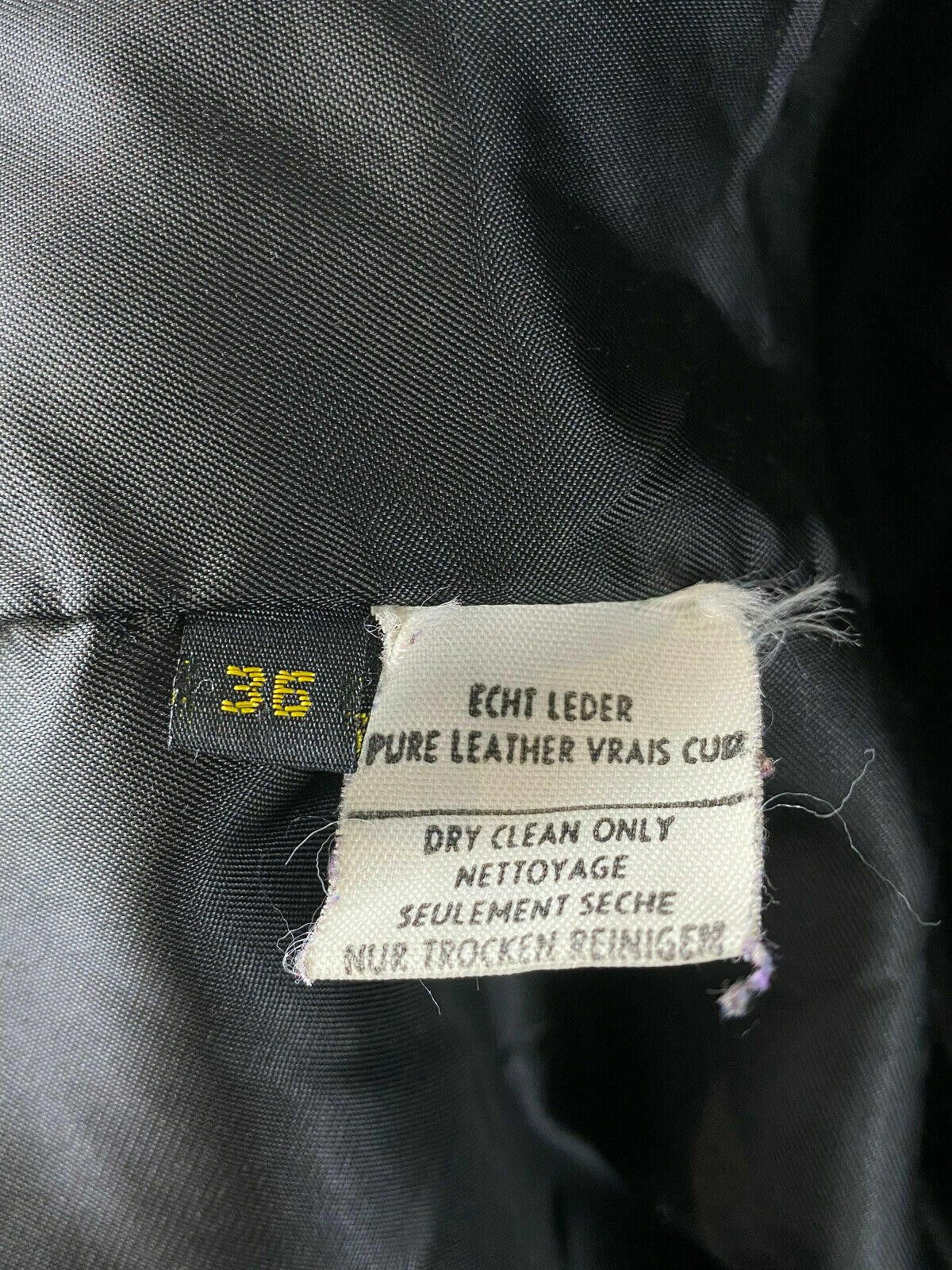 JET SET Ladies Jet Set Black Genuin Leather Jacket Size 36 Size M / US 6-8 / IT 42-44 - 11 Thumbnail