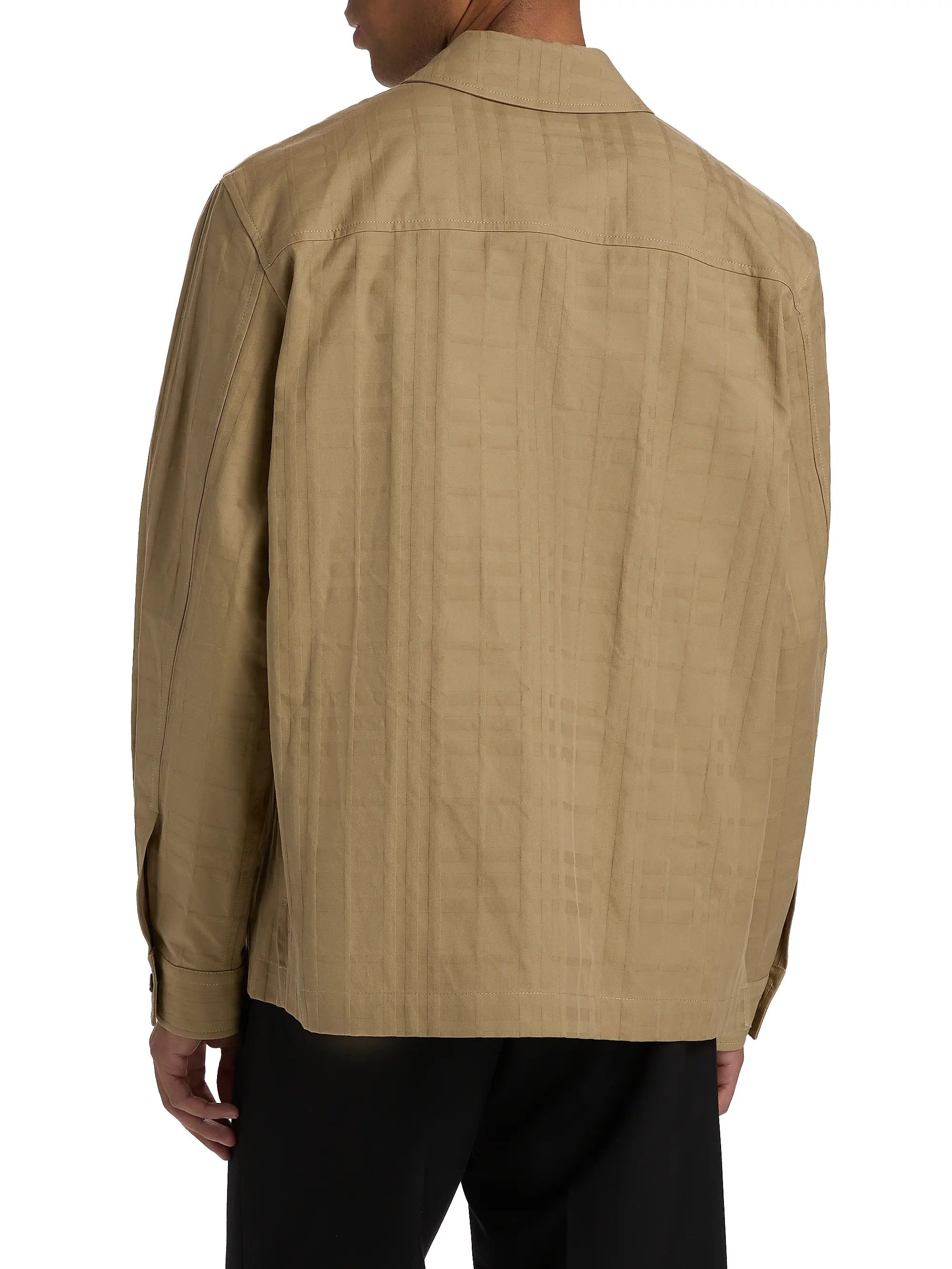 Burberry os11x0526 Oakwell Point Collar Cotton Overshirt in Beige Size US S / EU 44-46 / 1 - 5 Thumbnail
