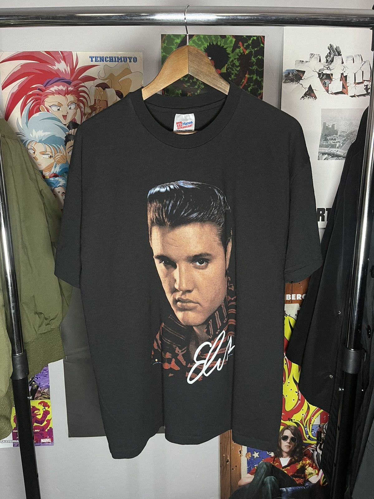 Band Tees × Vintage Vintage 1990 Elvis Single Stitch Size US XL / EU 56 / 4 - 1 Thumbnail