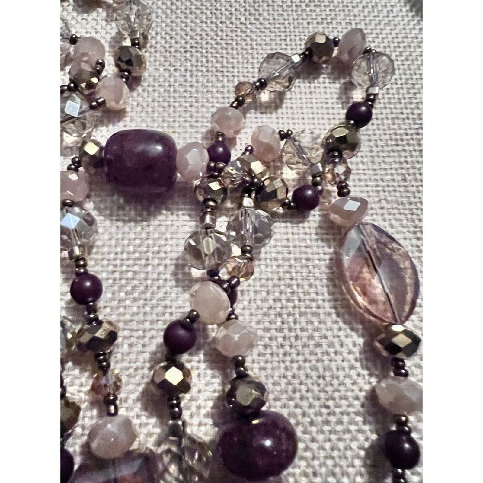 Other Glass Necklace 58” No Clasp Beautiful Colors Size ONE SIZE - 9 Thumbnail