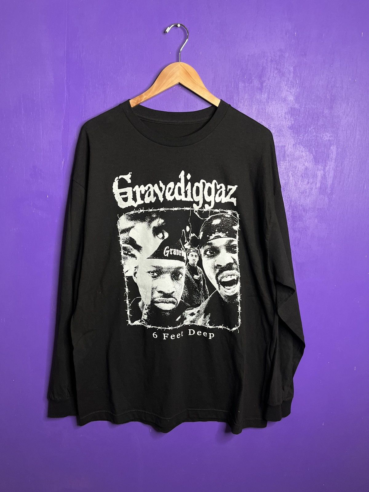 Vintage Vintage ‘00s Gravediggaz 6 feet deep long-sleeve t-shirt | Grailed