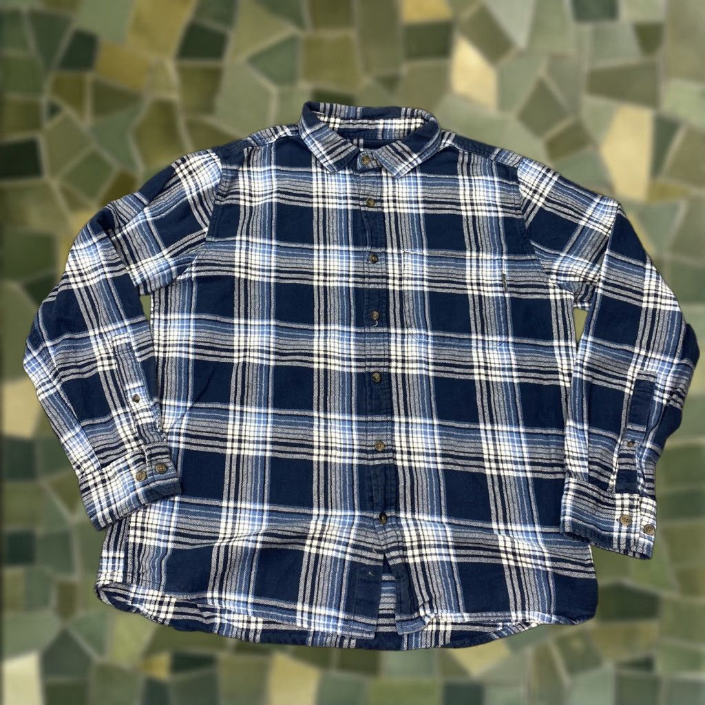 Eddie Bauer VINTAGE Eddie Bauer Flannel Shirt Mens Large Blue Plaid Long Sleeve Button-Up Size US L / EU 52-54 / 3 - 1 Thumbnail
