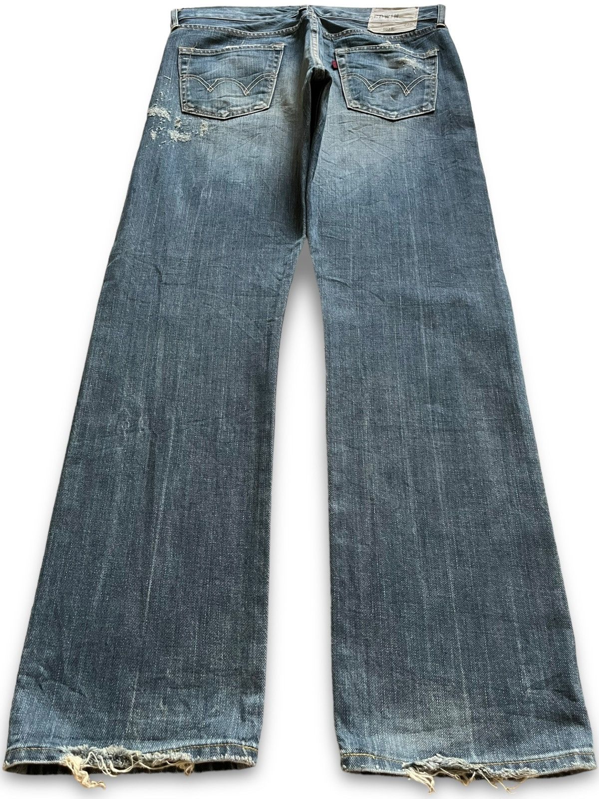 Edwin Vintage Japanese Edwin 503 Faded Wash Distressed Baggy Jeans Size US 35 - 2 Thumbnail