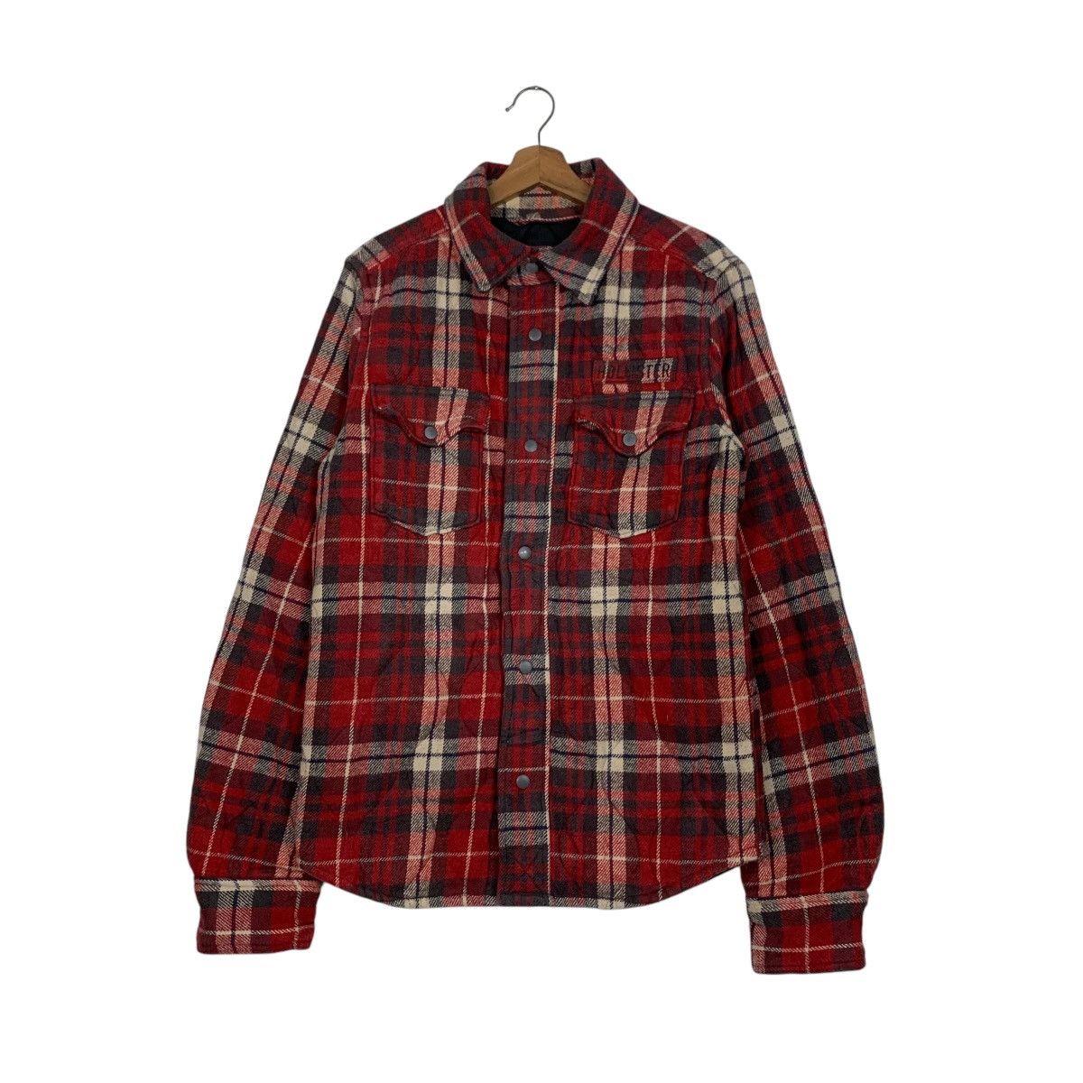 Hollister HOLLISTER CARLSBAD Red Plaid Warm Flannel Jacket #2716-C122 Size US M / EU 48-50 / 2 - 1 Thumbnail