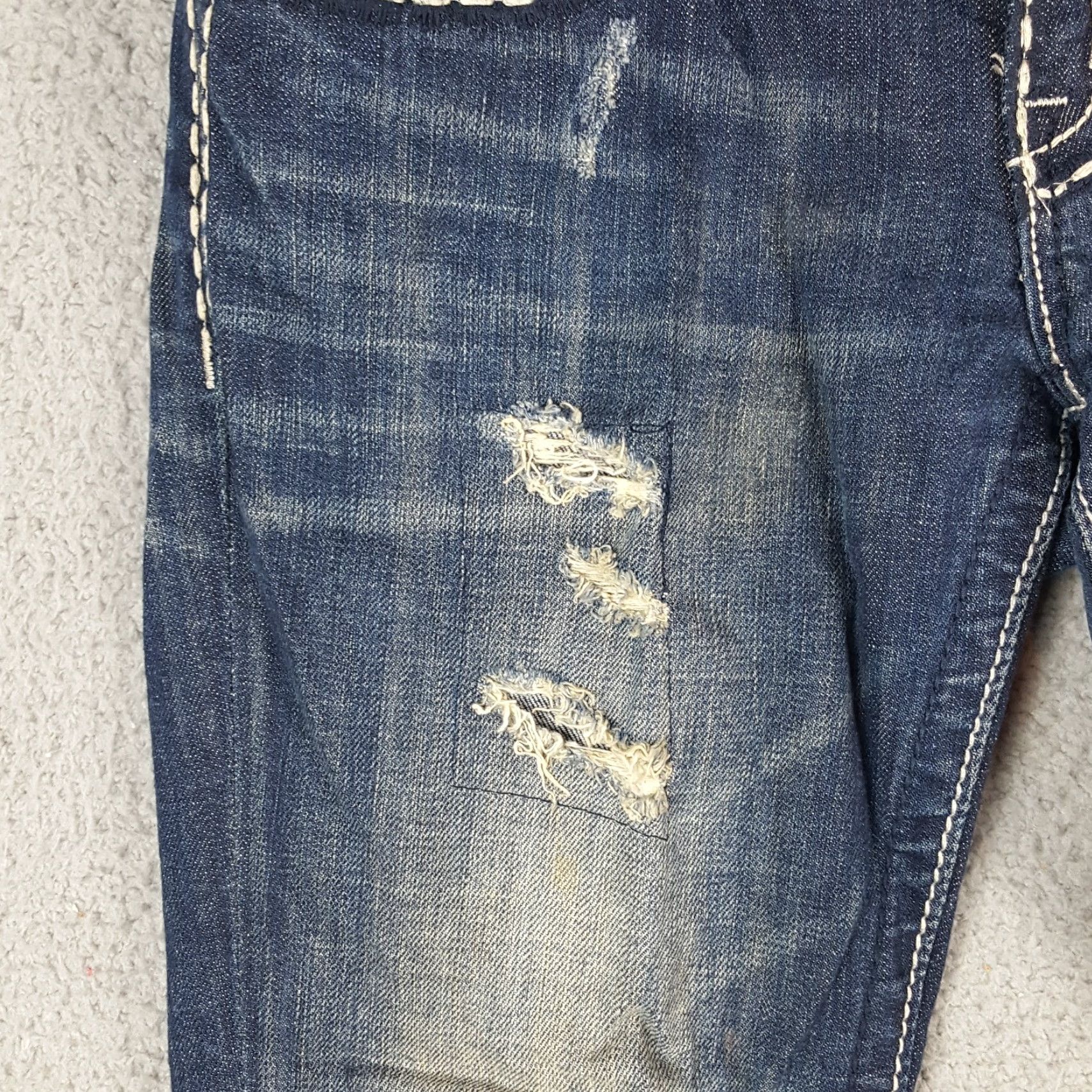 Miss Me VINTAGE Miss Me Denim Jeans Bootcut 27 30"x28" Blue Regular WOMEN 5-Pocket Distressed Y2K Retro 90s Bohemian Rock Size 27" / US 4 / IT 40 - 3 Thumbnail