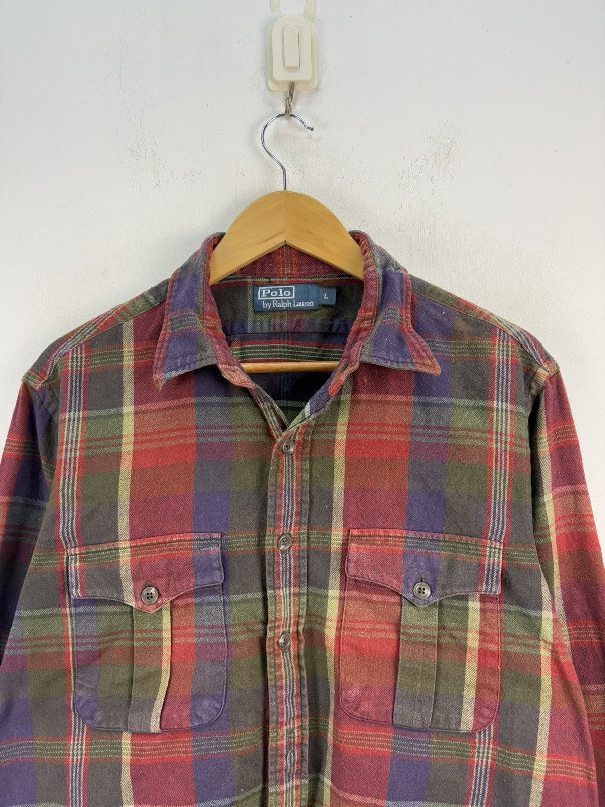 Polo Ralph Lauren Polo Ralph Lauren Flannel Shirt Button Up Long Sleeve Size US L / EU 52-54 / 3 - 2 Thumbnail